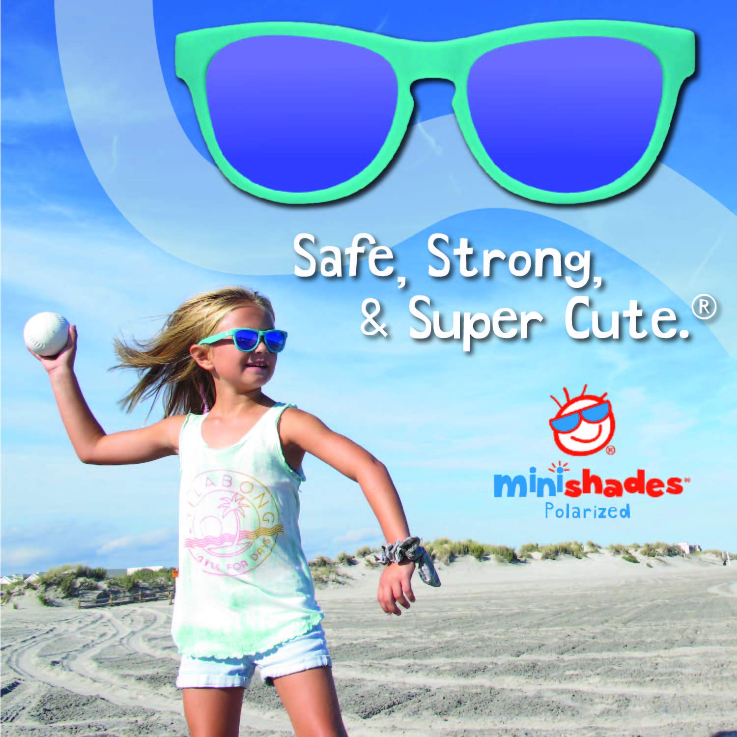 Classic Kids Sunglasses - UV Protection Polarized Sunglasses for Boys & Girls - Perfect for Outdoor Play, Beach, and Summer Activities