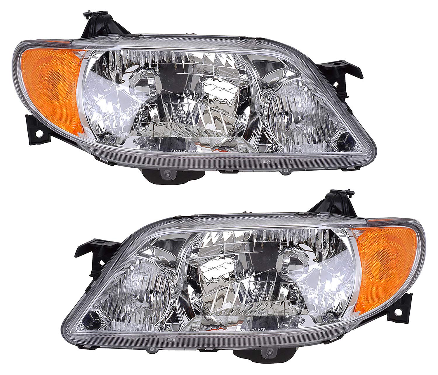 Mazda Protege Headlights Replacement Set - Halogen Lamps for Driver & Passenger Side (2001-2003 Models) | Perfect for Night Driving & Foggy Conditions