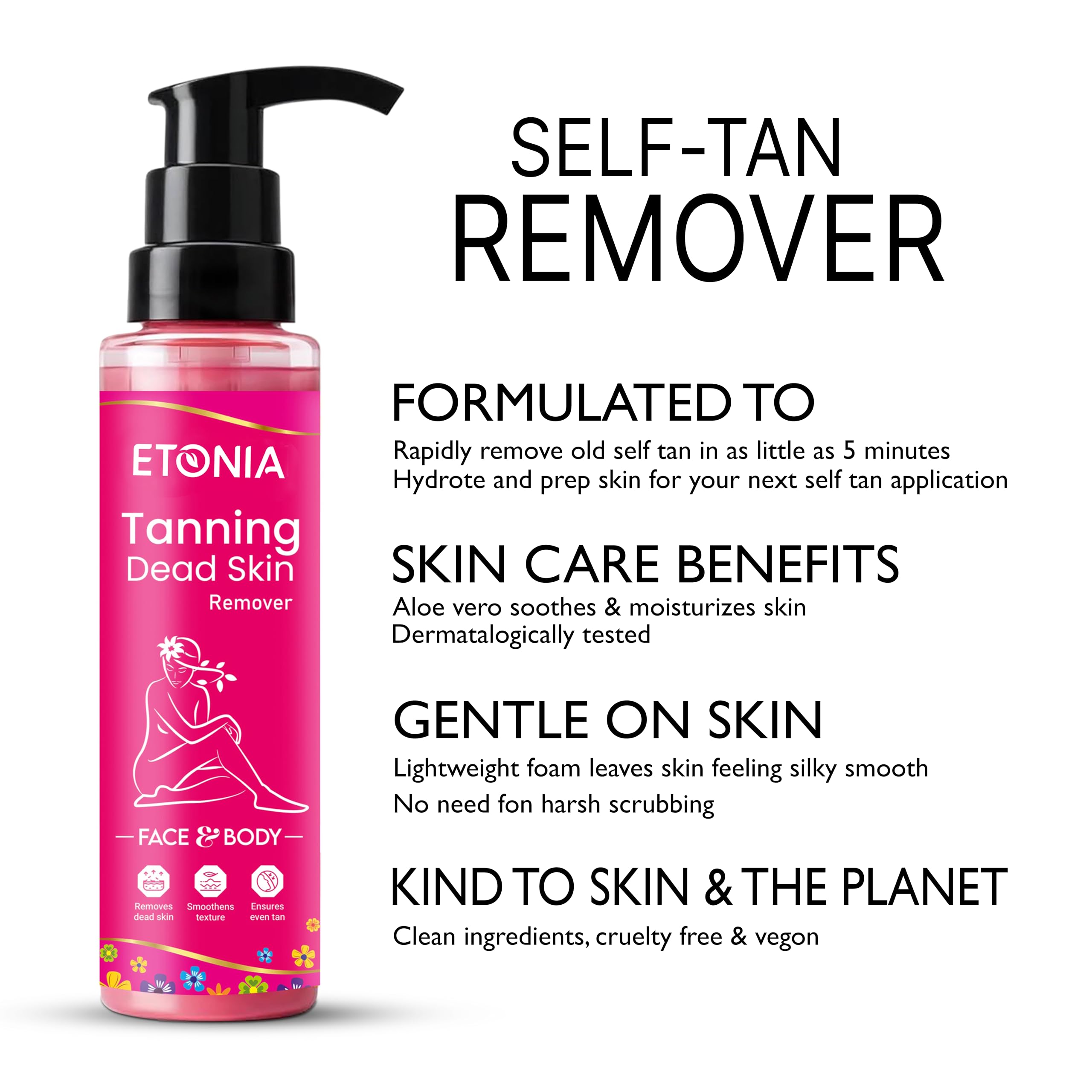 Original Exfoliating Tanning Dead Skin Remover Gel - Gentle Body Scrub for All Skin Types | Removes Excess Oil & Dead Cells | Perfect for Pre-Tan Prep & Post-Tan Care (1 Pack)
