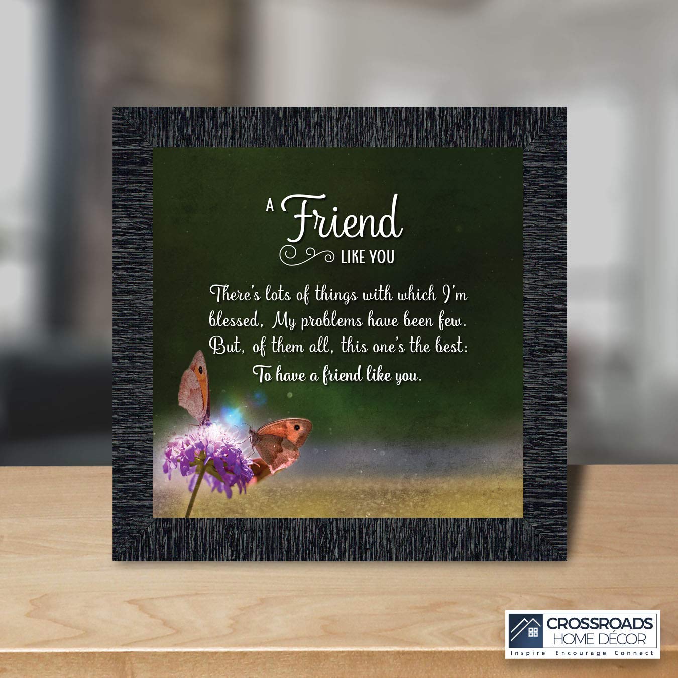 Crossroads Home Décor Best Friend Picture Frame - Perfect for Best Friend Birthday Gifts, Anniversaries, and Home Decor, 6315CH