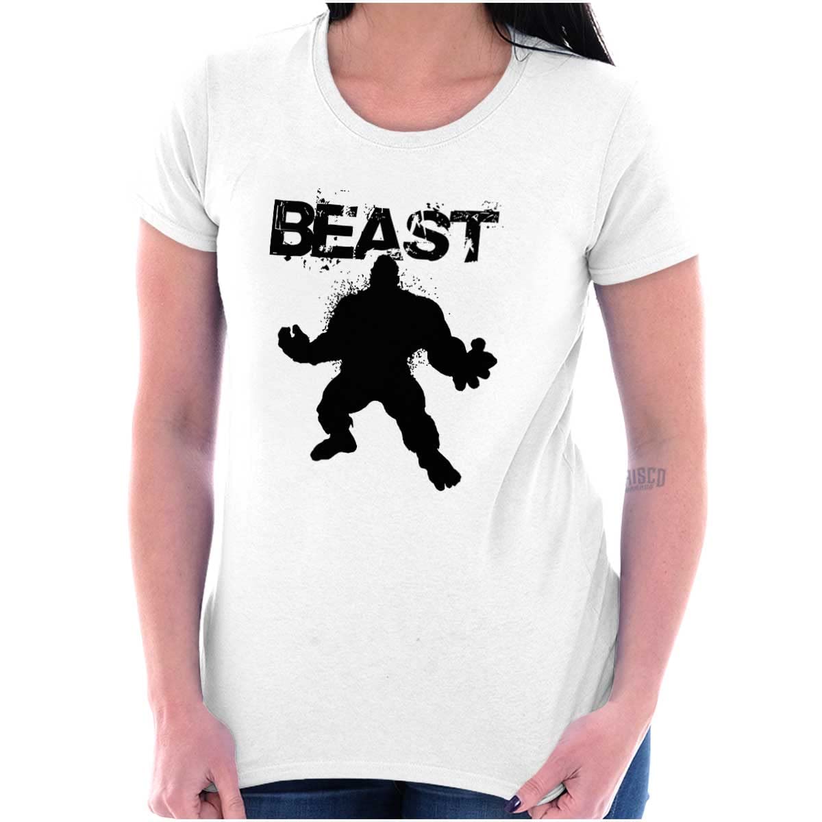 Brisco Brands Beast Gym Fitness Meathead Women's Graphic Tee - Junior Workout Tank Top for Gym, Running & Casual Wear