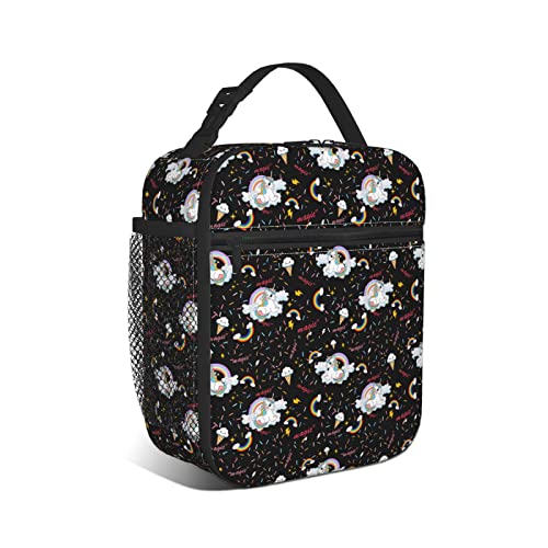 Cartoon Unicorn Black