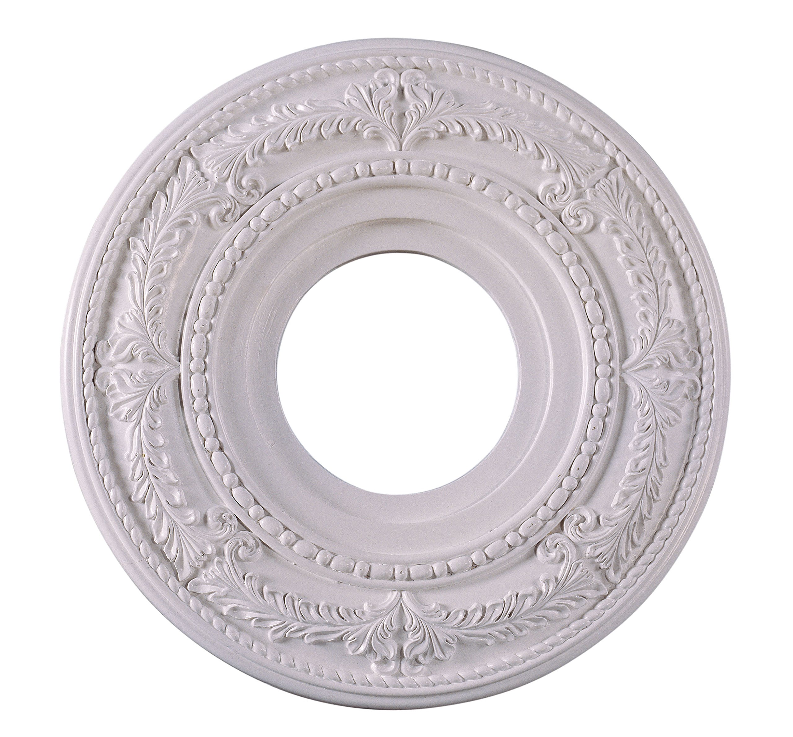 Livex Lighting 8204-03 White Ceiling Medallion - Classic Decorative Ceiling Accent for Dining Rooms, Bedrooms & Living Spaces