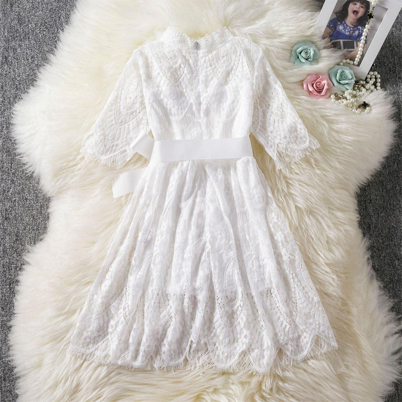 Toddler Girl Lace Formal Dress - Flower Girls Princess Tulle Prom Gown for Wedding, Birthday, Pageant & Special Occasions | Perfect for Parties, Ceremonies & Photo Shoots