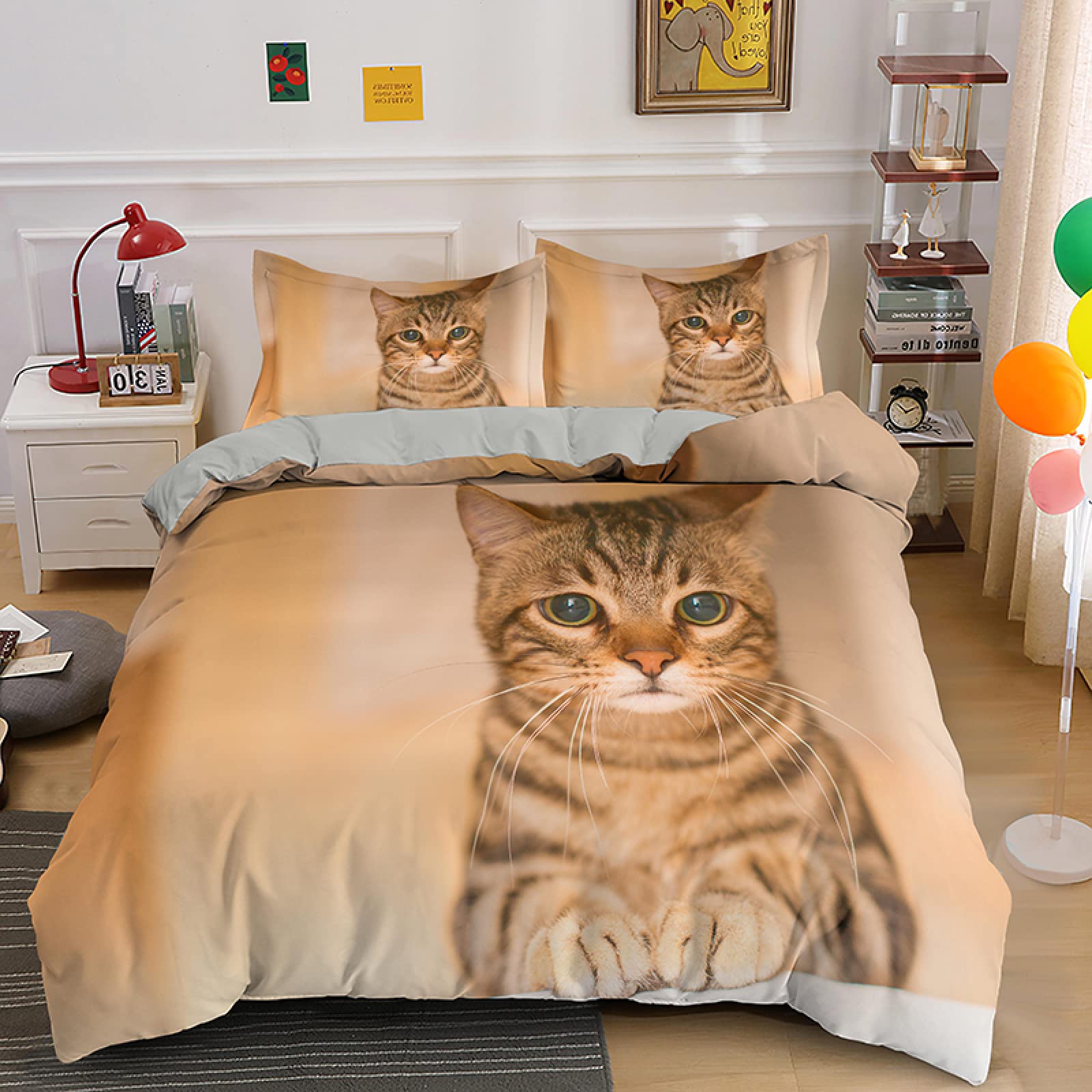 Premium King Size Ocelot Print Duvet Cover Set - Soft, Easy Care Microfiber with Zipper Closure & 2 Pillowcases (20