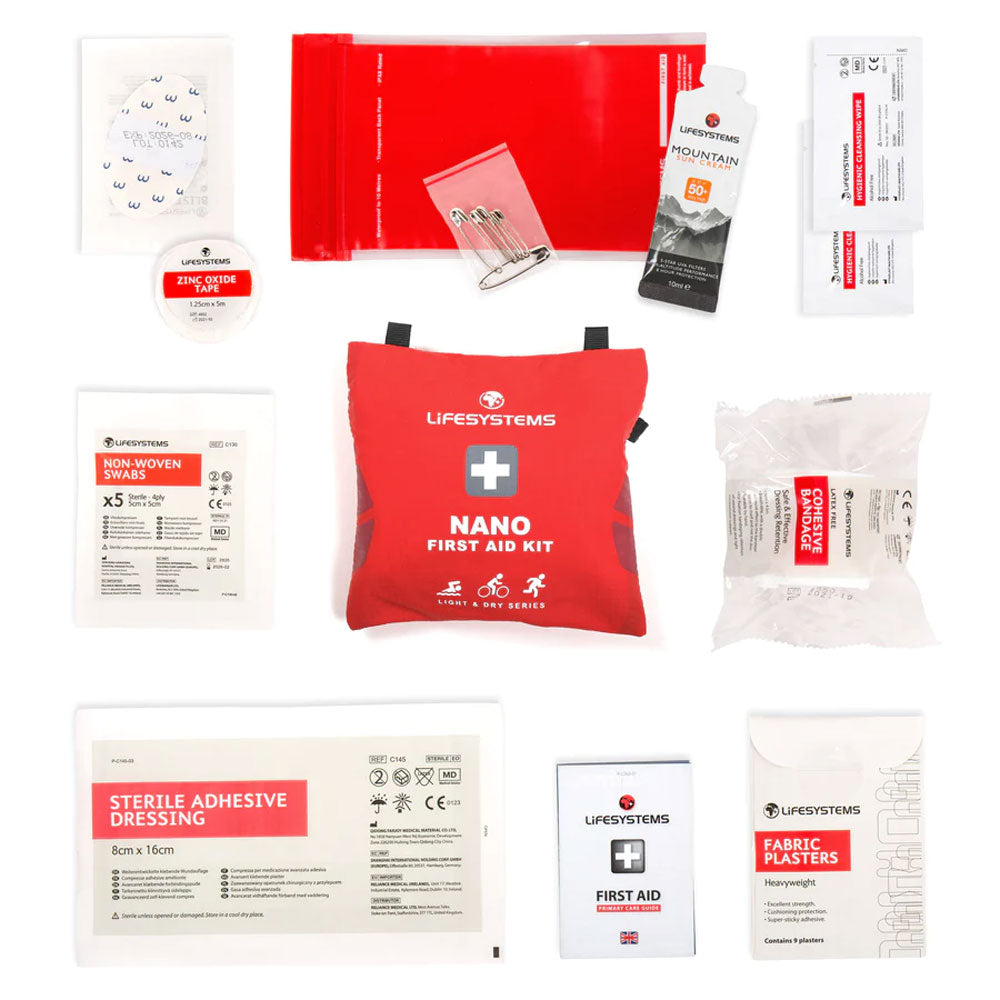 Lifesystems Light and Dry Nano First Aid Kit - Compact Emergency Medical Supplies for Hiking, Camping, Travel & Outdoor Adventures