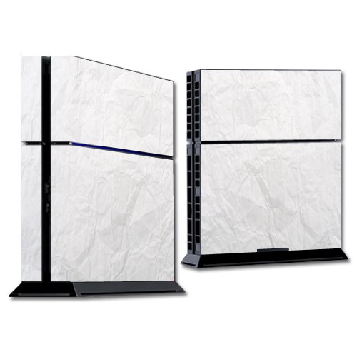 MightySkins Protective Vinyl Skin Wrap Sticker for Sony PlayStation 4 (PS4) Console - Crumpled Paper Design | Customizable Decal for Gaming Setup & Personalization | Perfect for Home Entertainment & Gaming Rooms