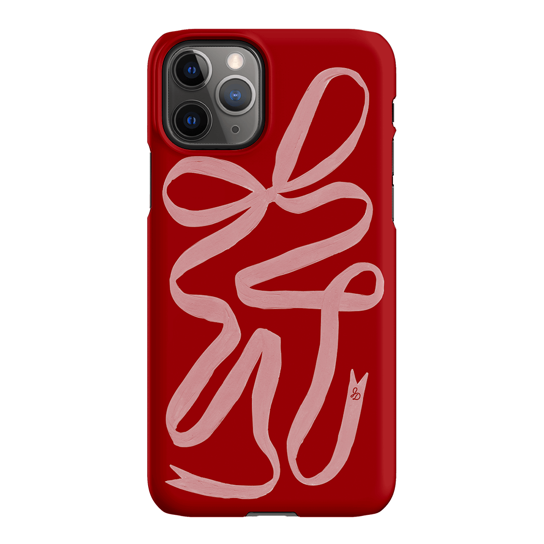 Cupid's Bow Ribbon Phone Case for iPhone & Samsung - Elegant Valentine's Day Gift for Her, Romantic Couple Accessory | Perfect for Dating, Anniversaries & Special Occasions