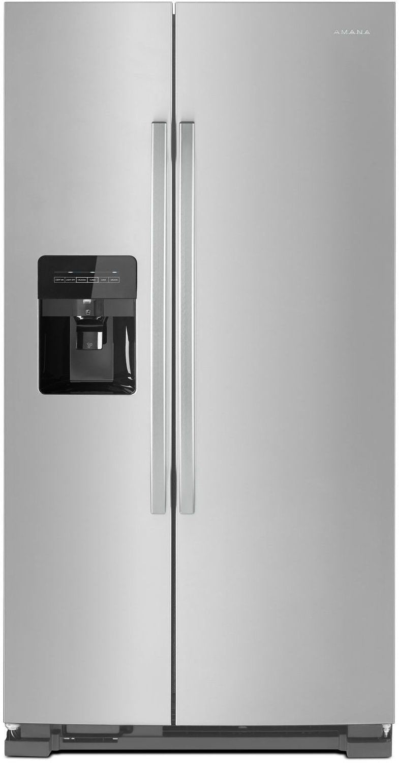 Amana 21.4 Cu. Ft. Stainless Steel Side by Side Refrigerator ASI2175GRS - Perfect for Modern Kitchens & Large Family Homes