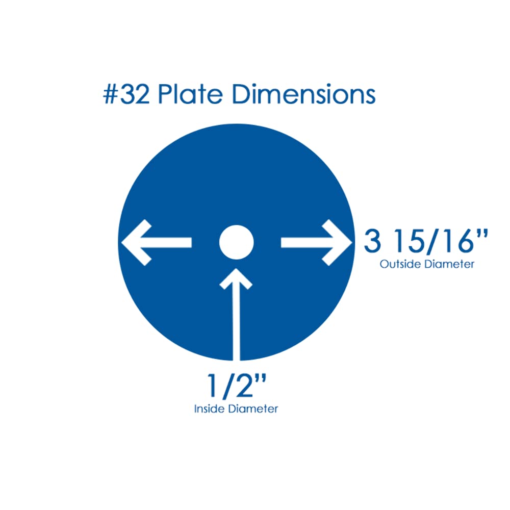 Premium Stainless Steel Band Saw Grinder Plate for #32 Grinders - Compatible with Hobart & Biro - 3/16