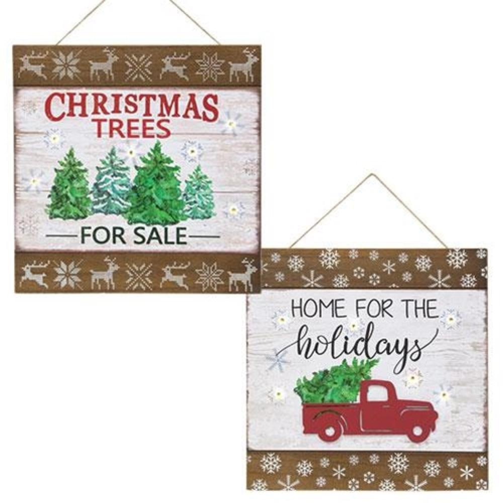 LED Christmas Sign with Lights - 2 Pack Holiday Decor for Home, Party & Outdoor Festive Decorations