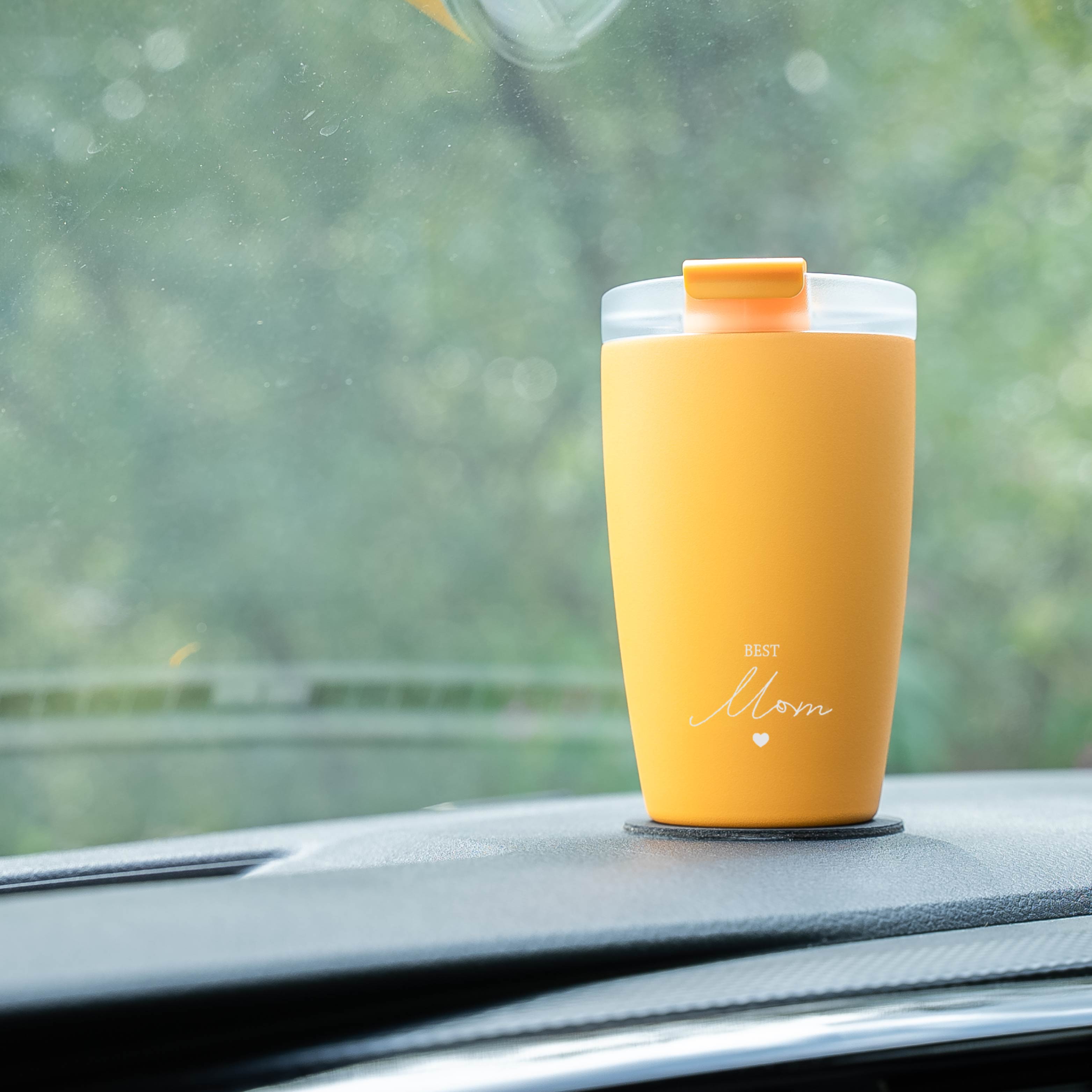 Sunrise Best Mom Magnetic Travel Mug - Insulated Stainless Steel Coffee Thermos with Lid - Perfect for Commuting, Office, and Outdoor Adventures