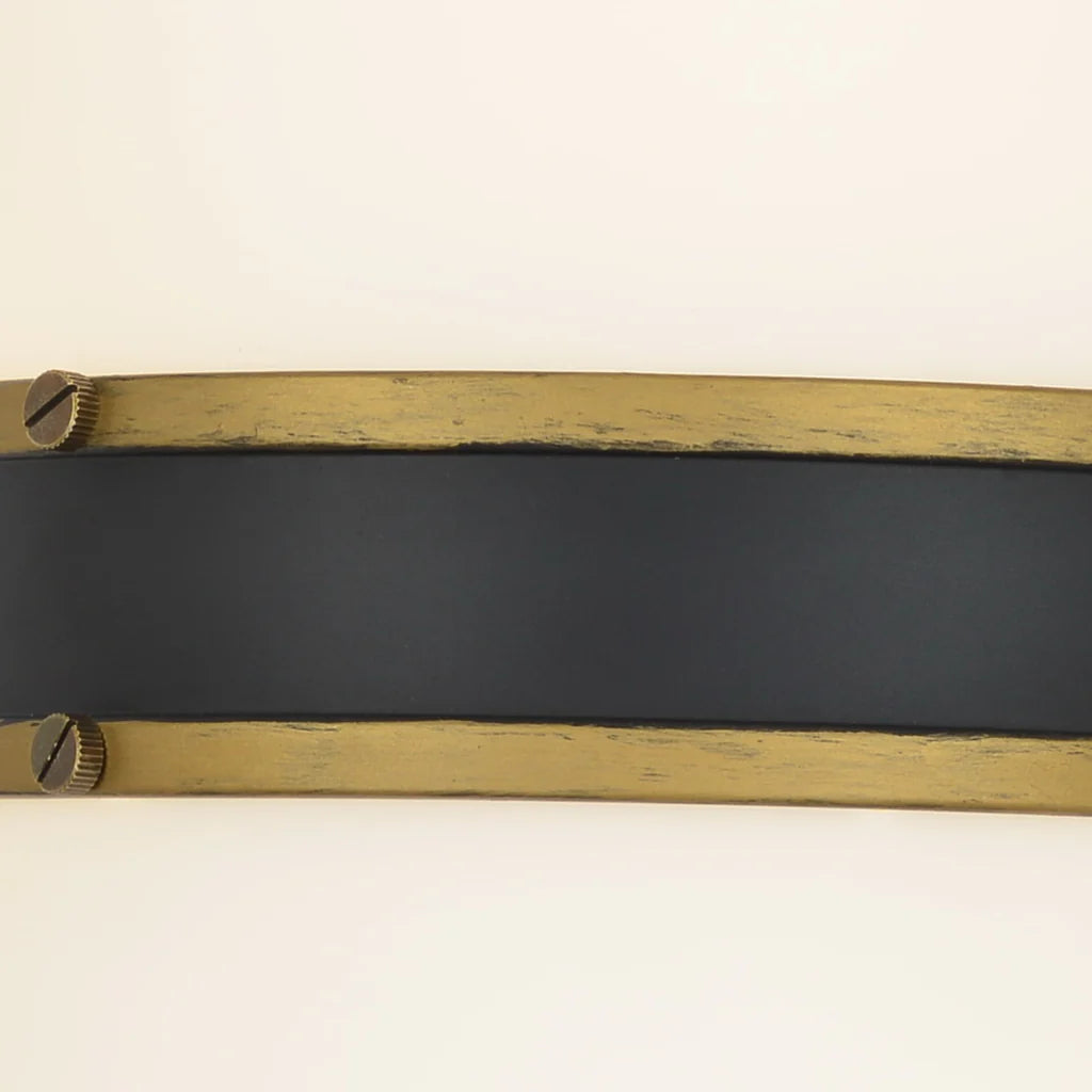 Brian Patrick Flynn Capsule 2-Light Outdoor Wall Sconce - 8x13.25 Inch Matte Black Stainless Steel & Glass Fixture with Textured Gold Finish - 120V E26 Medium Base LED Bulb Compatible - Perfect for Patio, Garden, Porch, Entryway & Exterior/Interior Wall Lighting