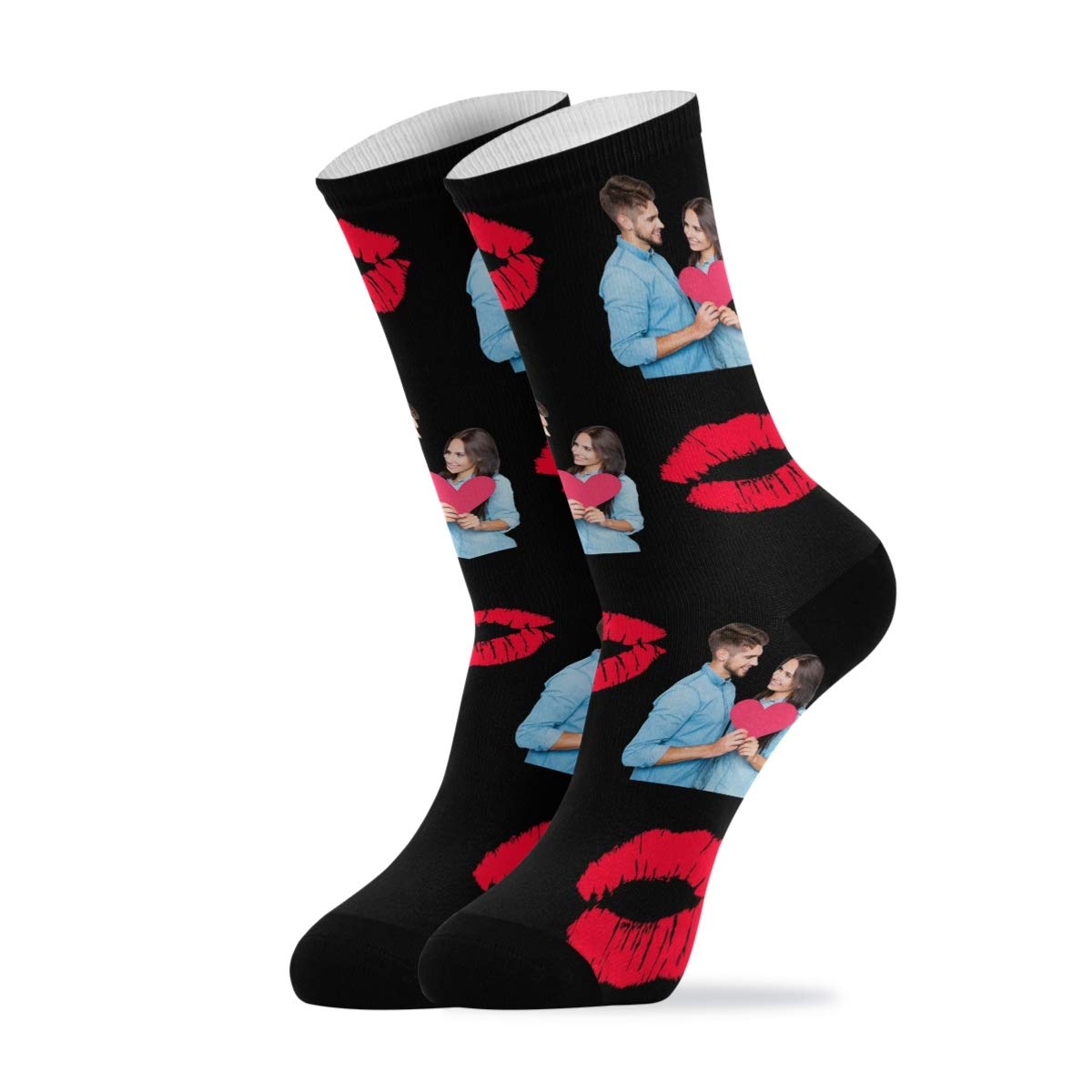 Custom Photo Socks - Personalized Picture Socks for Men & Women - DIY Gift for Couples, Family & Friends - Perfect for Birthdays, Anniversaries & Holidays