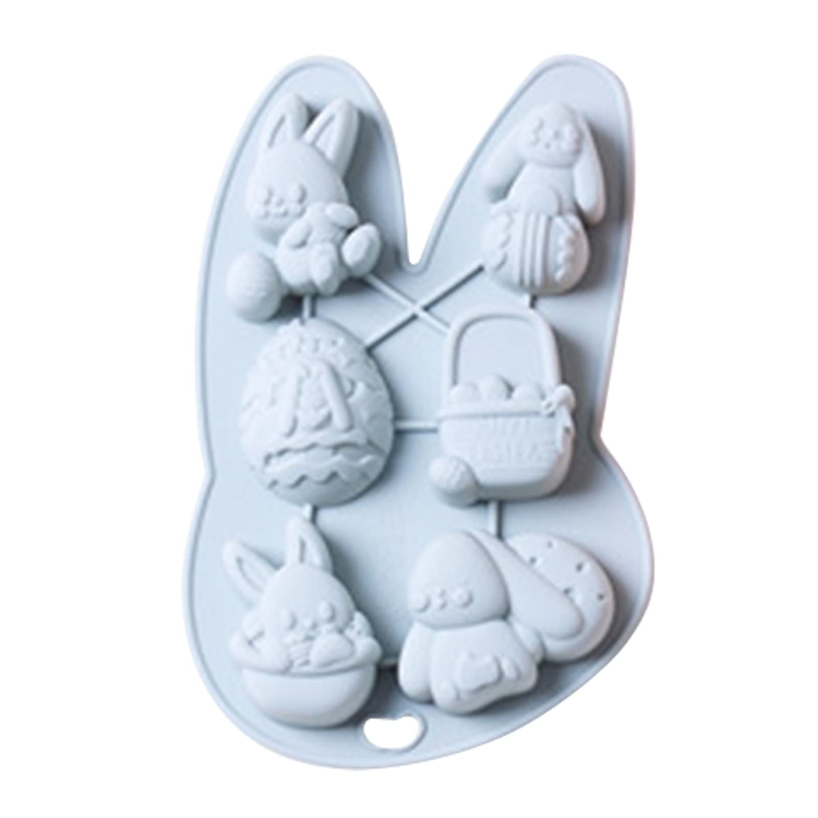 Cute Bunny Silicone Egg Molds for Baking - Easter Cake & Chocolate Molds - Durable Baking Tools for DIY Desserts, Cupcakes, and Holiday Treats (Set of 1)
