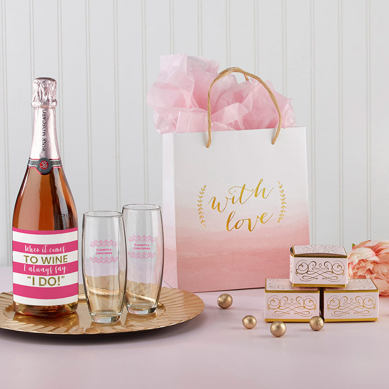 Bachelorette Party Wine Bottle Labels - Set of 6 Customizable Stickers for Bridal Showers, Girls Night & Wedding Celebrations - Perfect for DIY Decorations & Party Favors