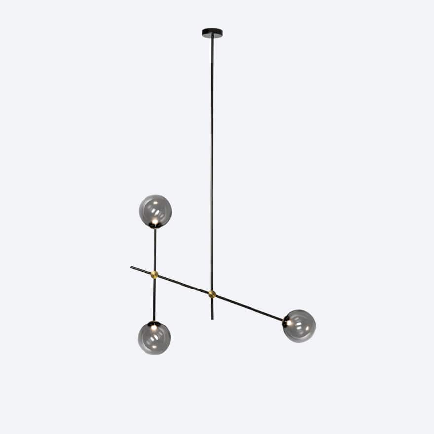 APENERA 3-Pack Modern Pendant Lights - Sleek Hanging Fixtures for Kitchen Island, Dining Room & Bedroom Lighting - Dimmable LED Chandelier for Home Decor