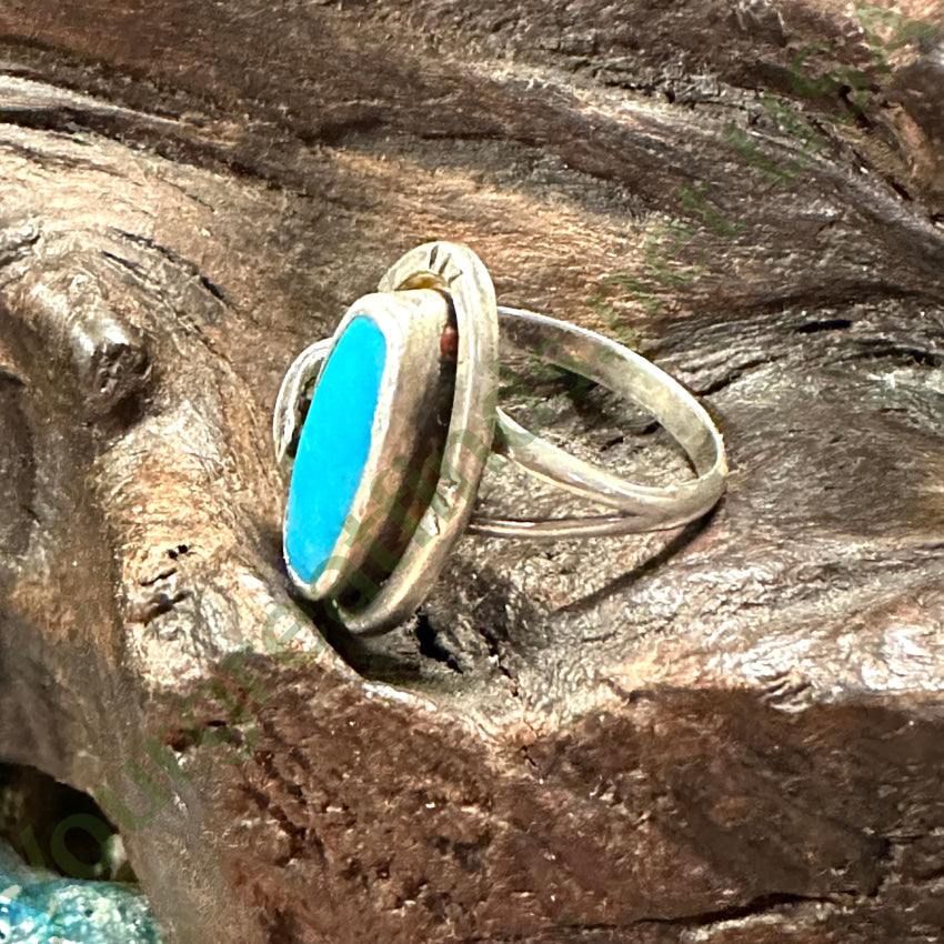 Authentic Vintage Mexican Sterling Silver Turquoise Ring - Size 6.5 for Women - Handmade Southwest Jewelry - Perfect for Boho Fashion, Gift Giving & Special Occasions