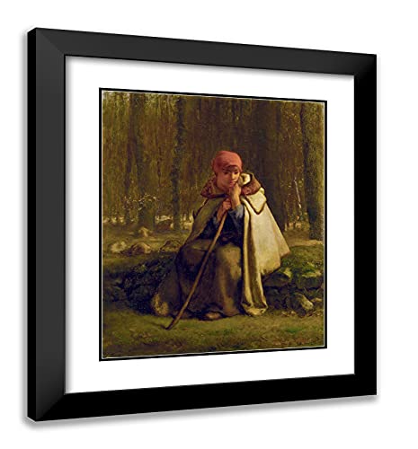 Black Modern Wood Frame with Double Matting