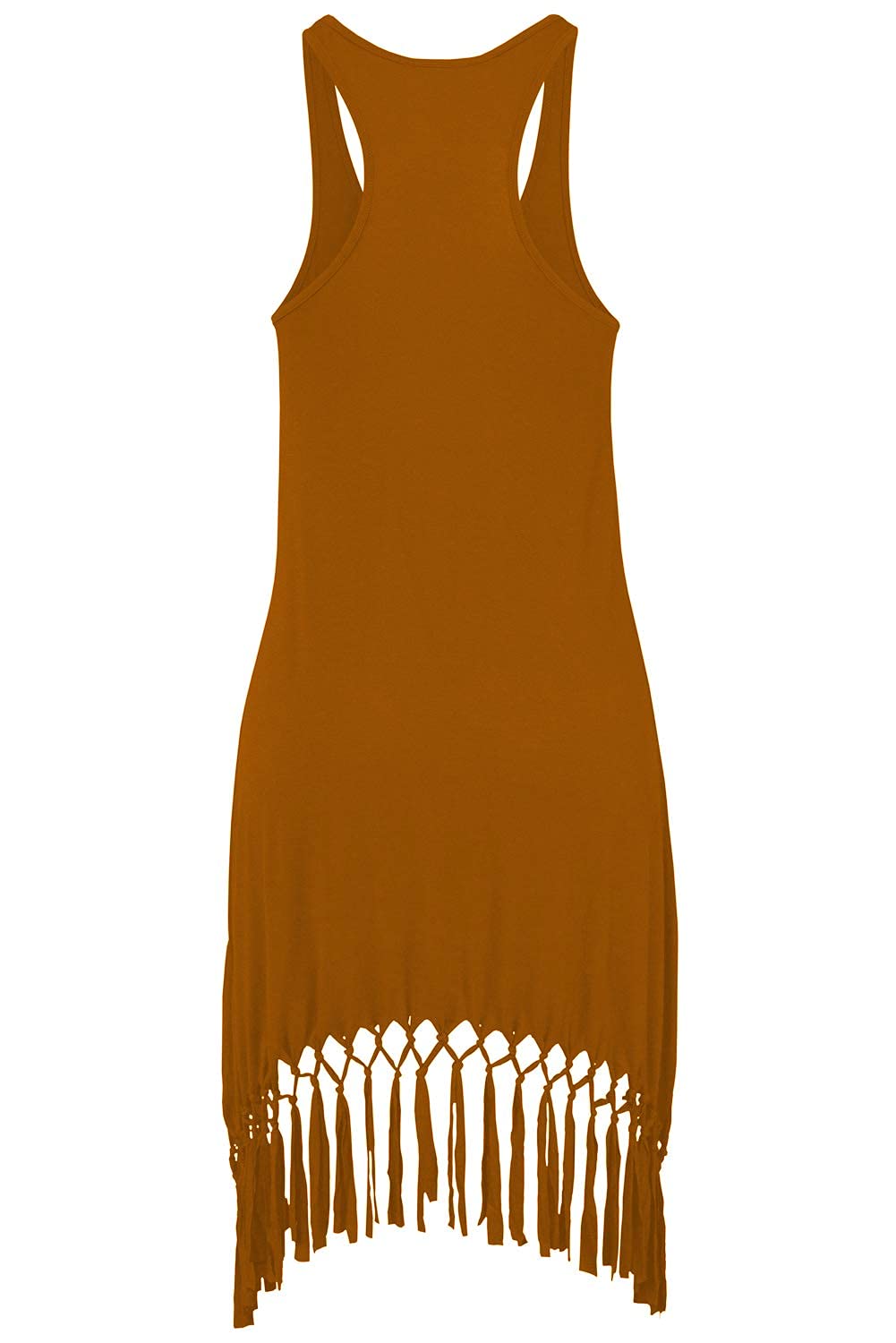 Pinziko Women's Summer Swimsuit Cover Up - Flowy Beach Dress with Boho Fringe for Pool, Vacation & Tropical Getaways