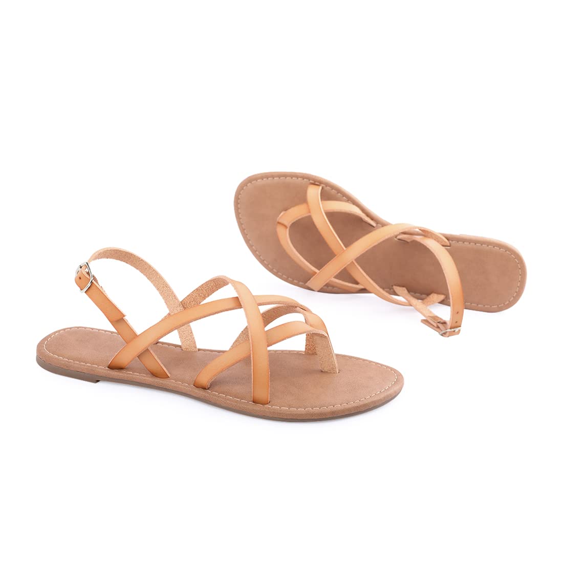 Women's Gladiator Flat Sandals - Strappy Fisherman Sandals with Ankle Strap | Comfortable Summer Casual Shoes for Beach, Vacation & Daily Wear