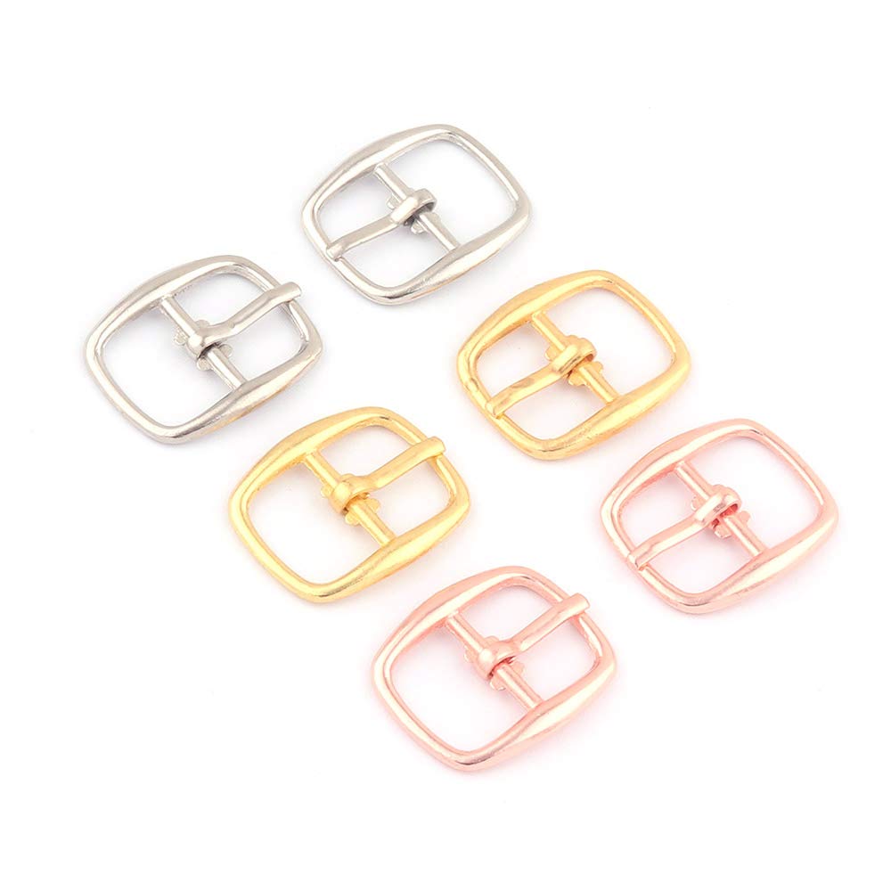12MM Rose Gold Adjustable Slide Buckle - 6PCS Metal Purse Backpack Belt Clasp for Handbags, Luggage Straps & DIY Webbing Hardware | Fashion Accessories & Travel Gear