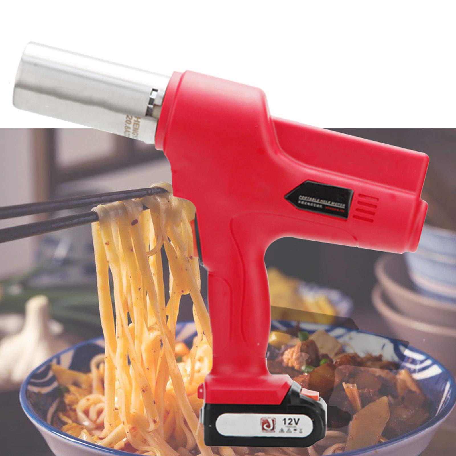 APOE Electric Pasta Maker Machine - Automatic Stainless Steel Noodle Maker with 3 Interchangeable Molds | Handheld & Portable Pasta Press for Homemade Spaghetti, Fettuccine, Lasagna | Perfect for Italian Cooking, Family Dinners & Restaurant Use
