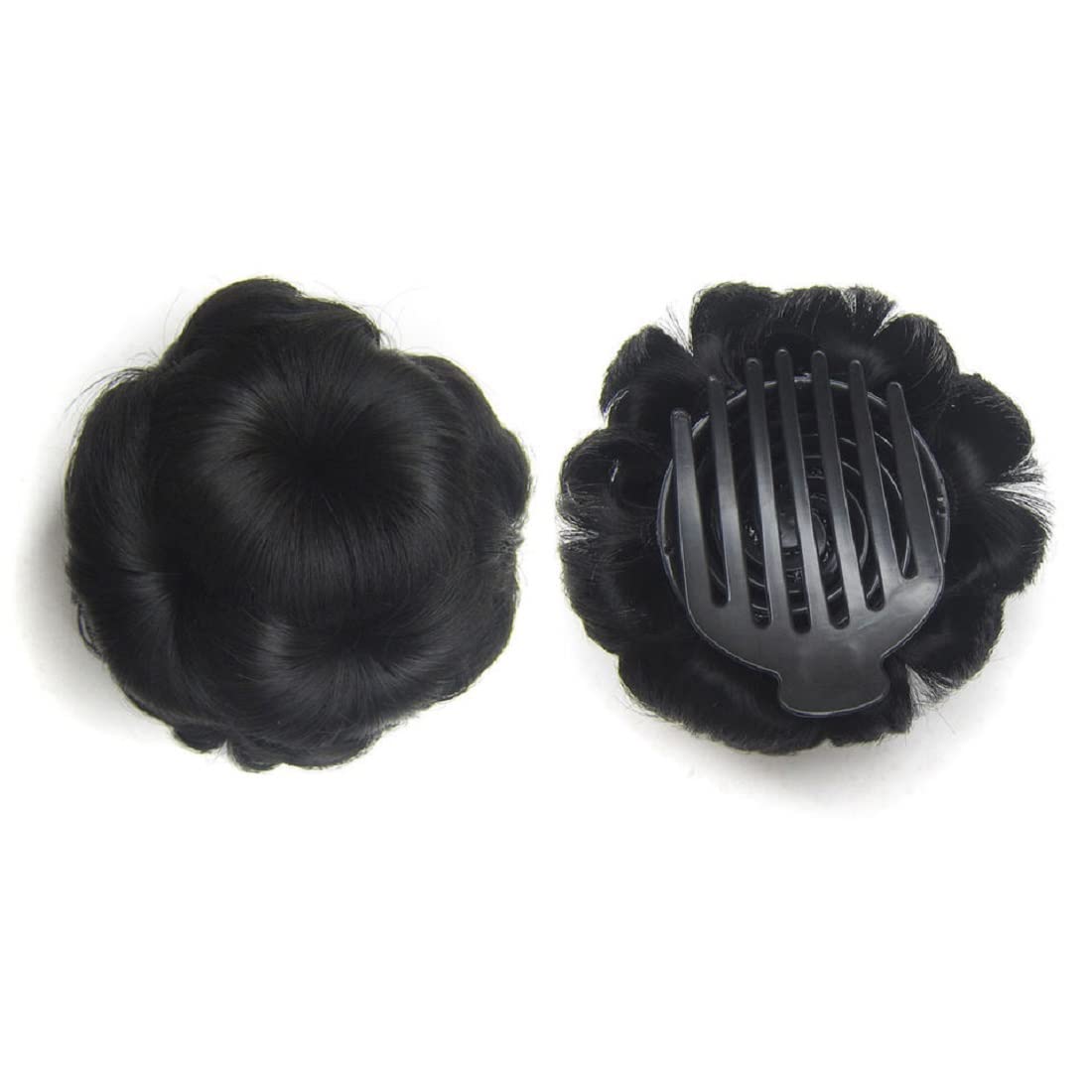 Abrish Women's Stylish Juda Bun Hair Clip with Synthetic Hair Extensions - Perfect for Updos, Ponytails & Special Occasions