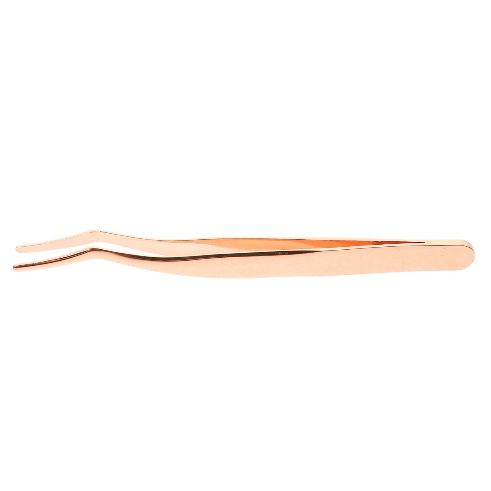 Premium Rose Gold Stainless Steel Eyelash Extension Tweezers - Professional Lash Applicator Tool for Salon & Home Use - Perfect for DIY Extensions, Volume Lashes & Makeup Artists