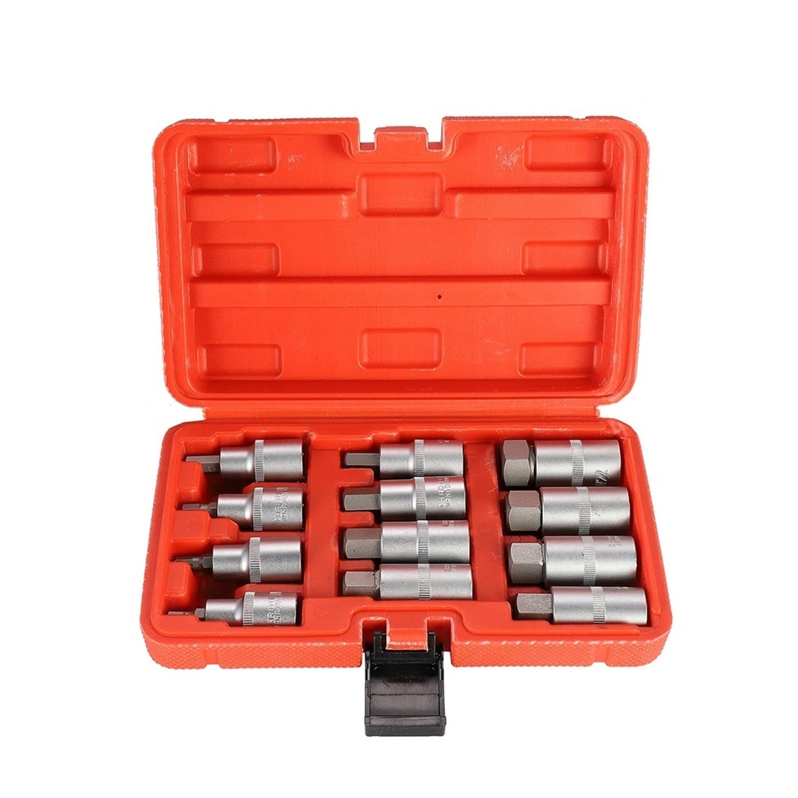 12-Piece 1/2 Inch Drive Impact Hex Bit Socket Wrench Set (H5-H22) - Professional Hexagon Wrench Sockets Kit for Automotive, Machinery & DIY Repairs | Includes H5/H6/H7/H8/H10/H12/H14/H16/H17/H18 Sizes