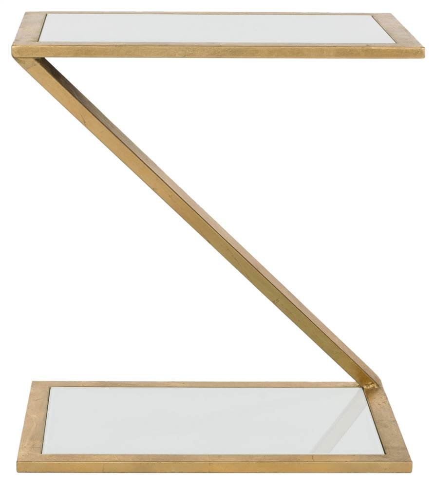 Safevieh Andrea Light Gold Accent Table - Modern Side Table for Living Room, Bedroom & Office - Stylish End Table with Gold Finish for Home Decor
