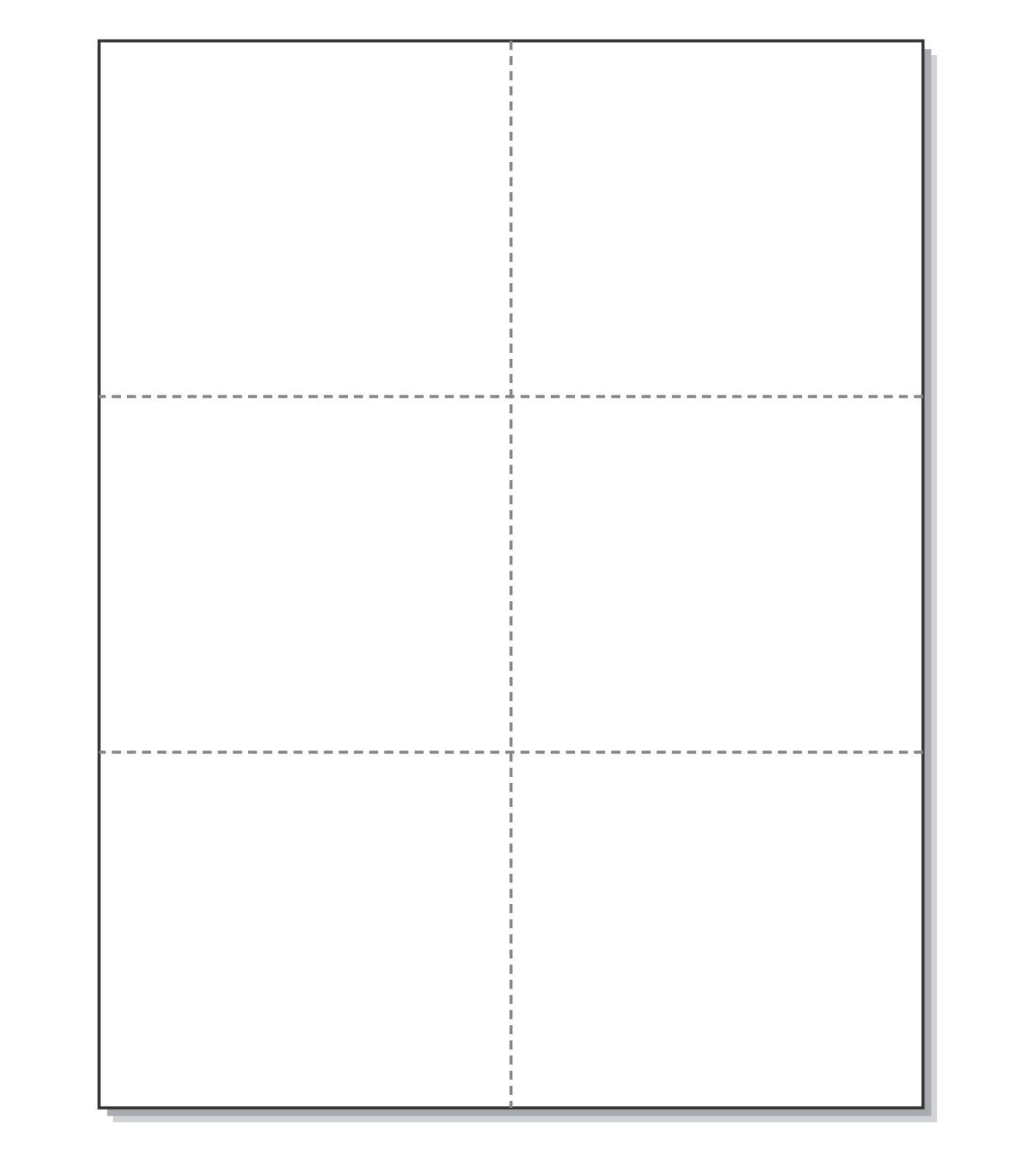 NextDayLabels - 300 White Laser Printer Blank Perforated Cards (6 per Page) for School Registration, Wedding RSVP, Flower Delivery & Event Tickets - Perfect for Invitations, Response Cards & Travel Tickets