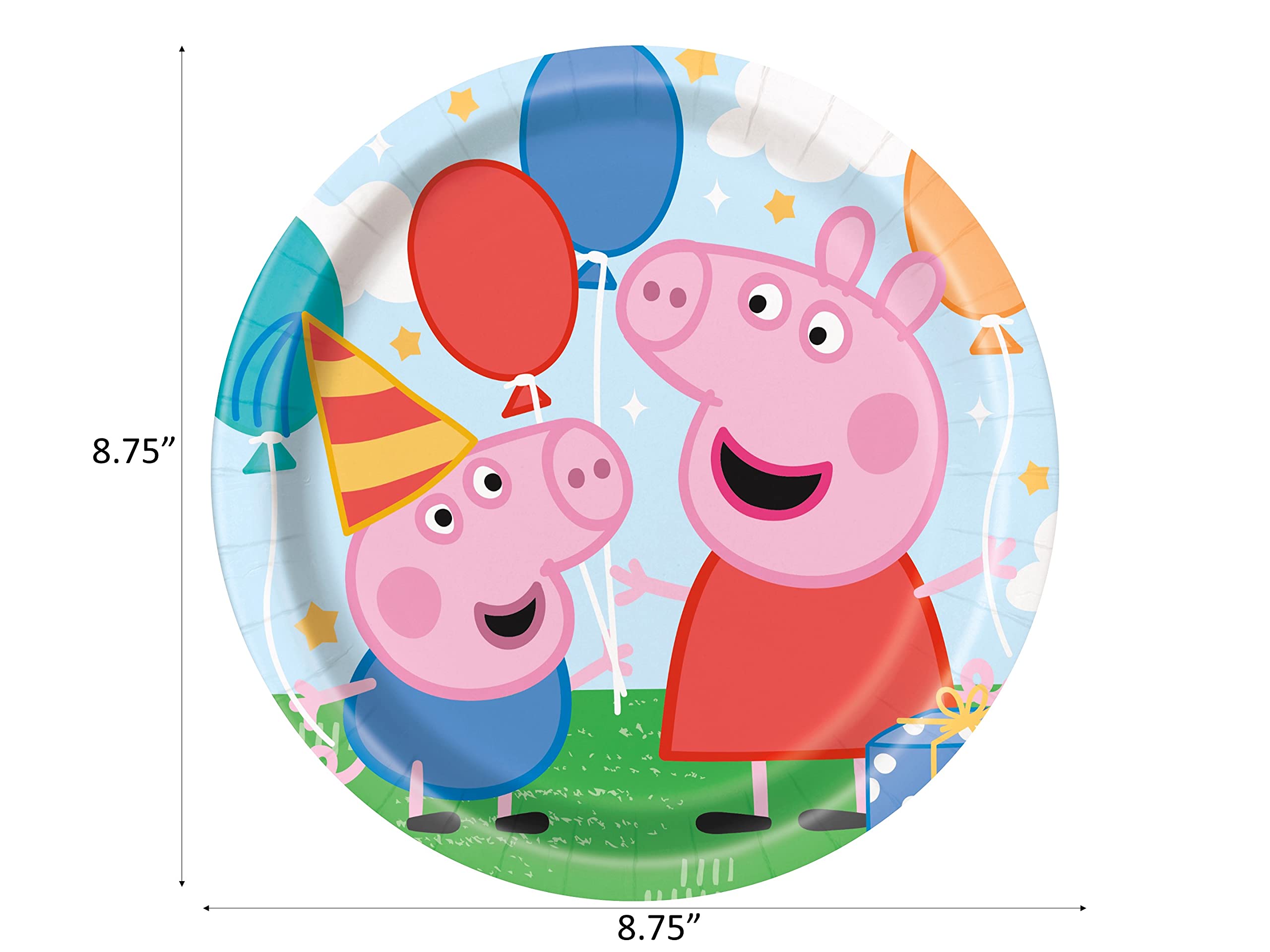Peppa Pig Party Supplies Set - 8 Lunch Plates, 8 Cake Plates & 8 Napkins for Kids Birthday Party | Themed Tableware for 8 Guests | Perfect for Children's Birthday Celebrations, Baby Showers & Family Gatherings