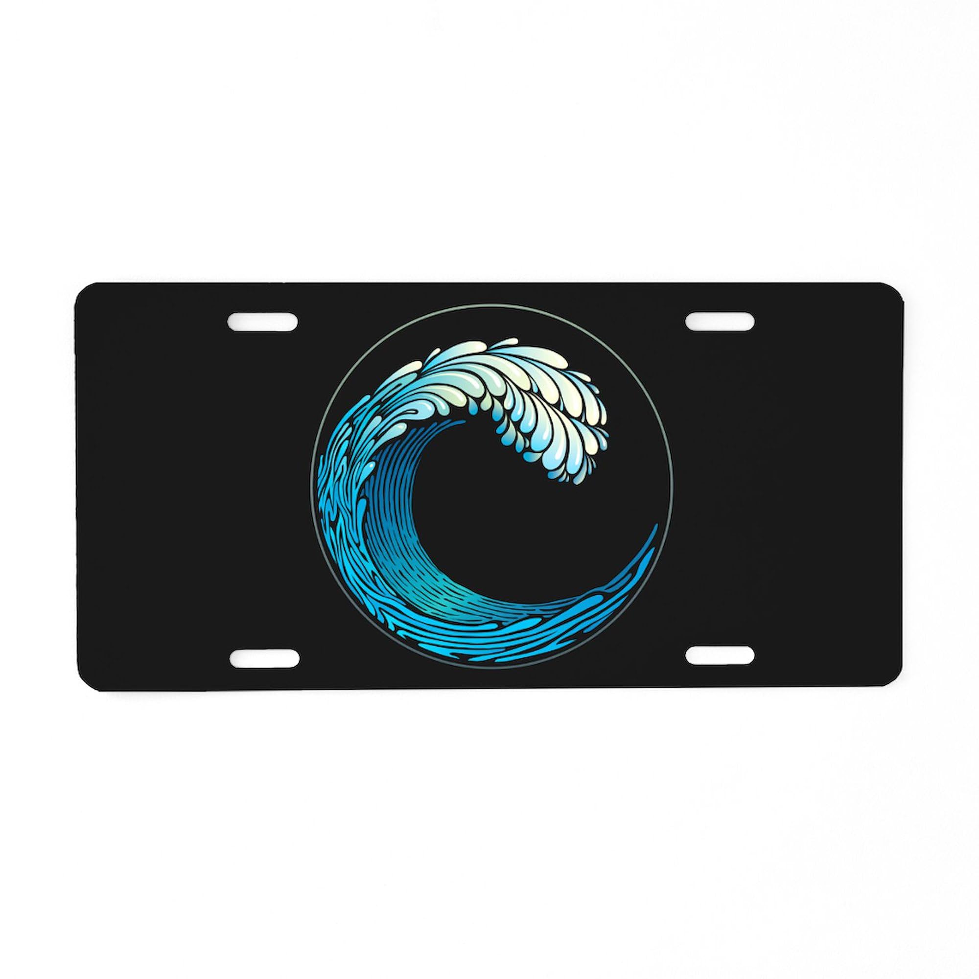 Ocean Wave Aluminum License Plate - Custom Front Vanity Tag for Cars, Trucks & SUVs - Perfect for Beach Lovers & Coastal Decor