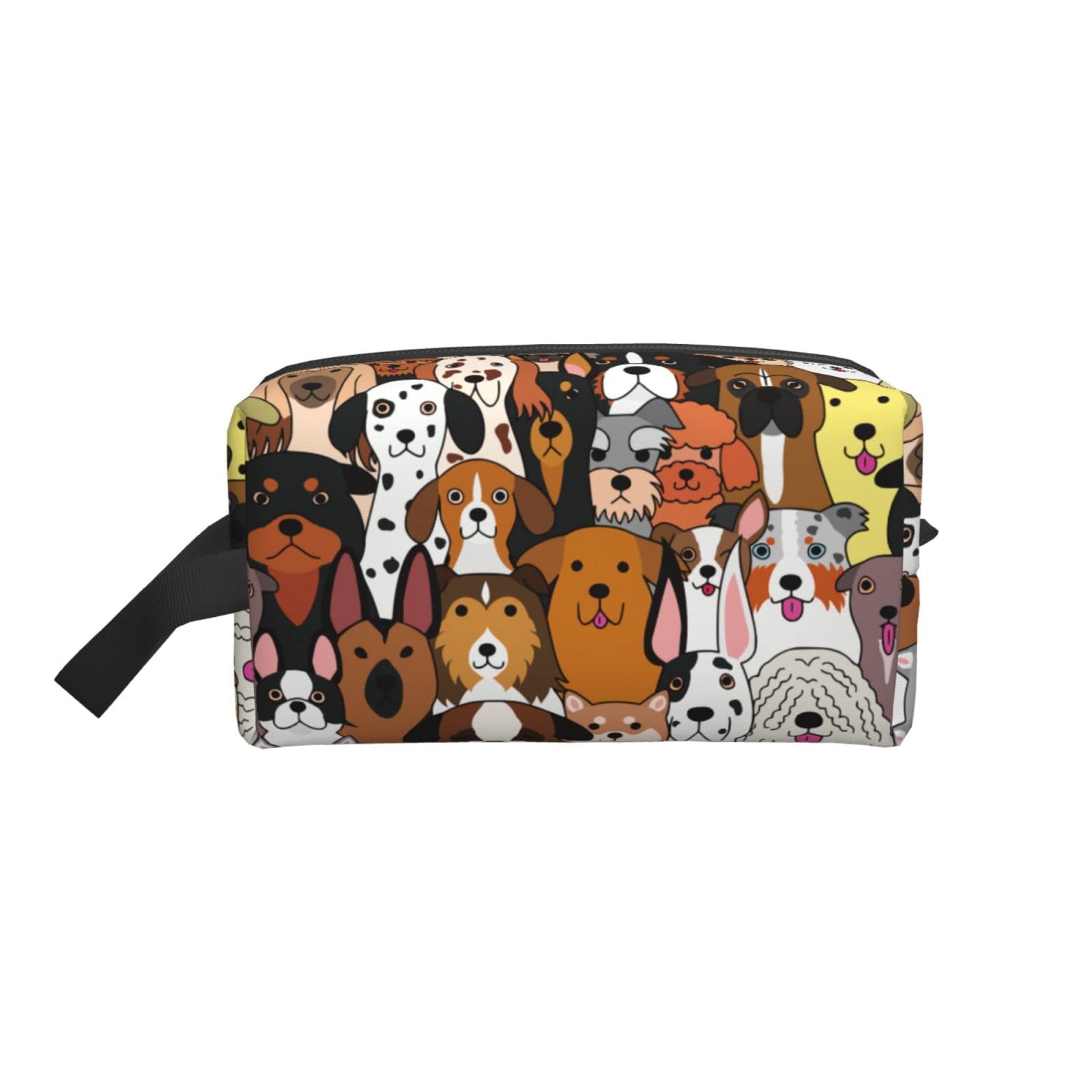 Waterproof Dog Toiletry Travel Bag for Women & Men - Zippered Cosmetic Makeup Pouch with Storage Compartments | Perfect for Pet Grooming, Camping Trips & Vacation Essentials