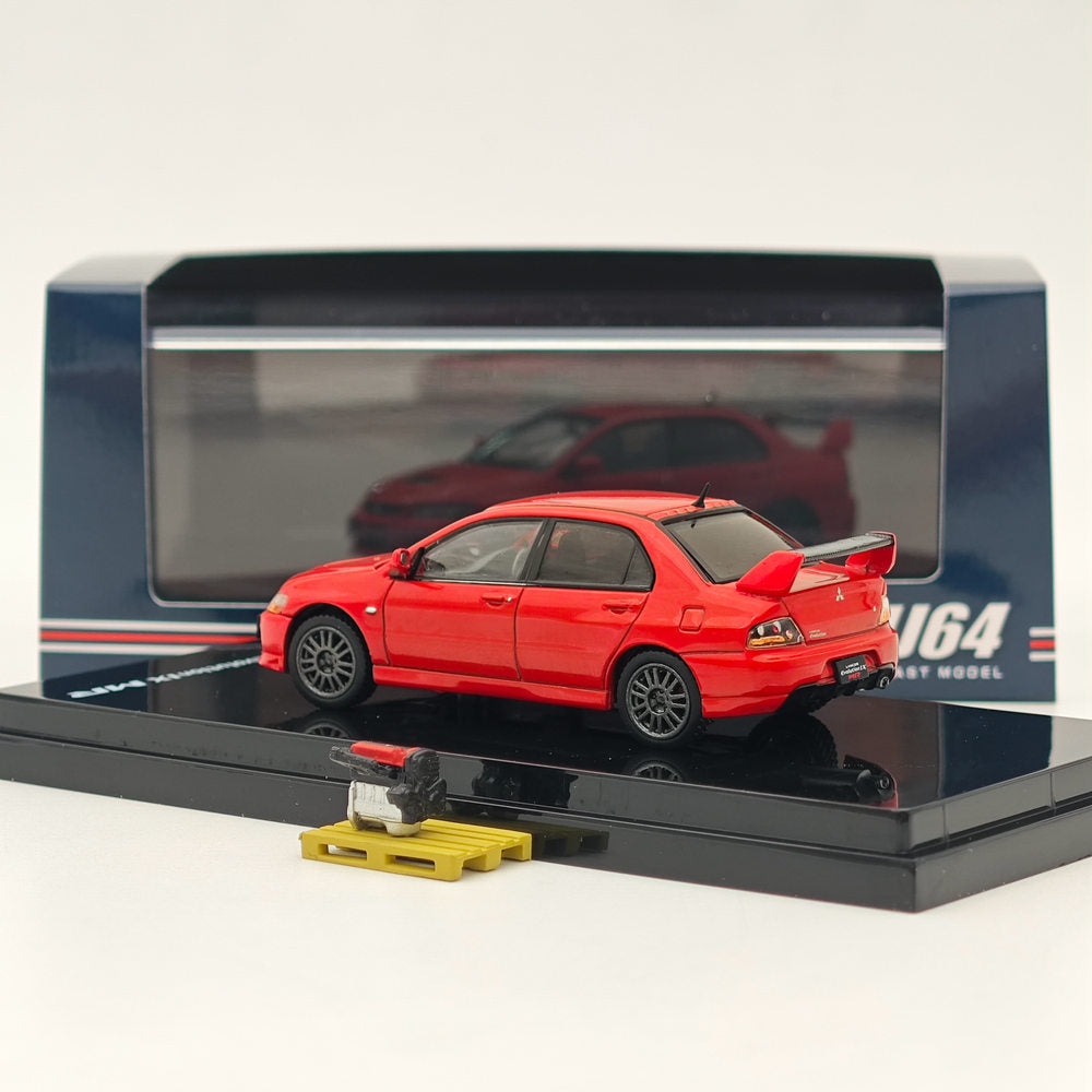 1/64 Scale Hobby Japan Mitsubishi Lancer GSR Evolution IX Evo 9 MR Diecast Model Car with Detailed Engine Display - Perfect for Collectors, Racing Enthusiasts and Scale Model Displays
