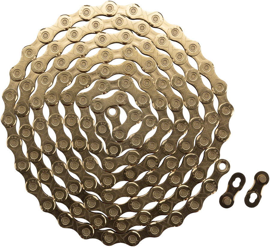 KMC X12 12-Speed Bicycle Chain - 126 Links, Gold Color - Perfect for Road Bikes, Mountain Bikes & High-Performance Cycling
