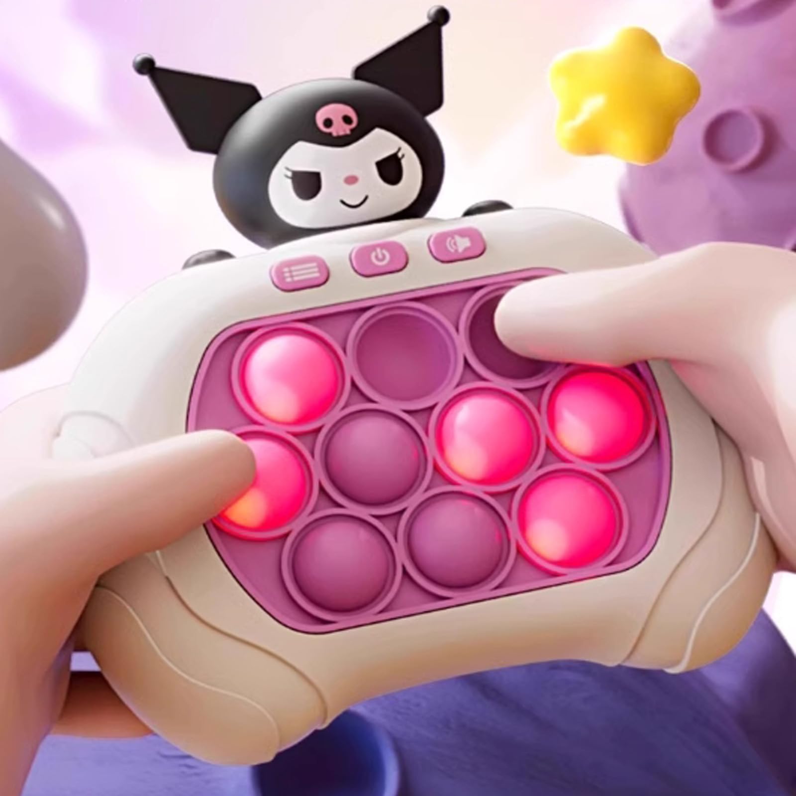 Quick Push Bubble Game Console - Sensory Fidget Pop It Toy for Kids & Adults - Stress Relief, Autism & ADHD Therapy - Perfect for Home, Office & Travel Use