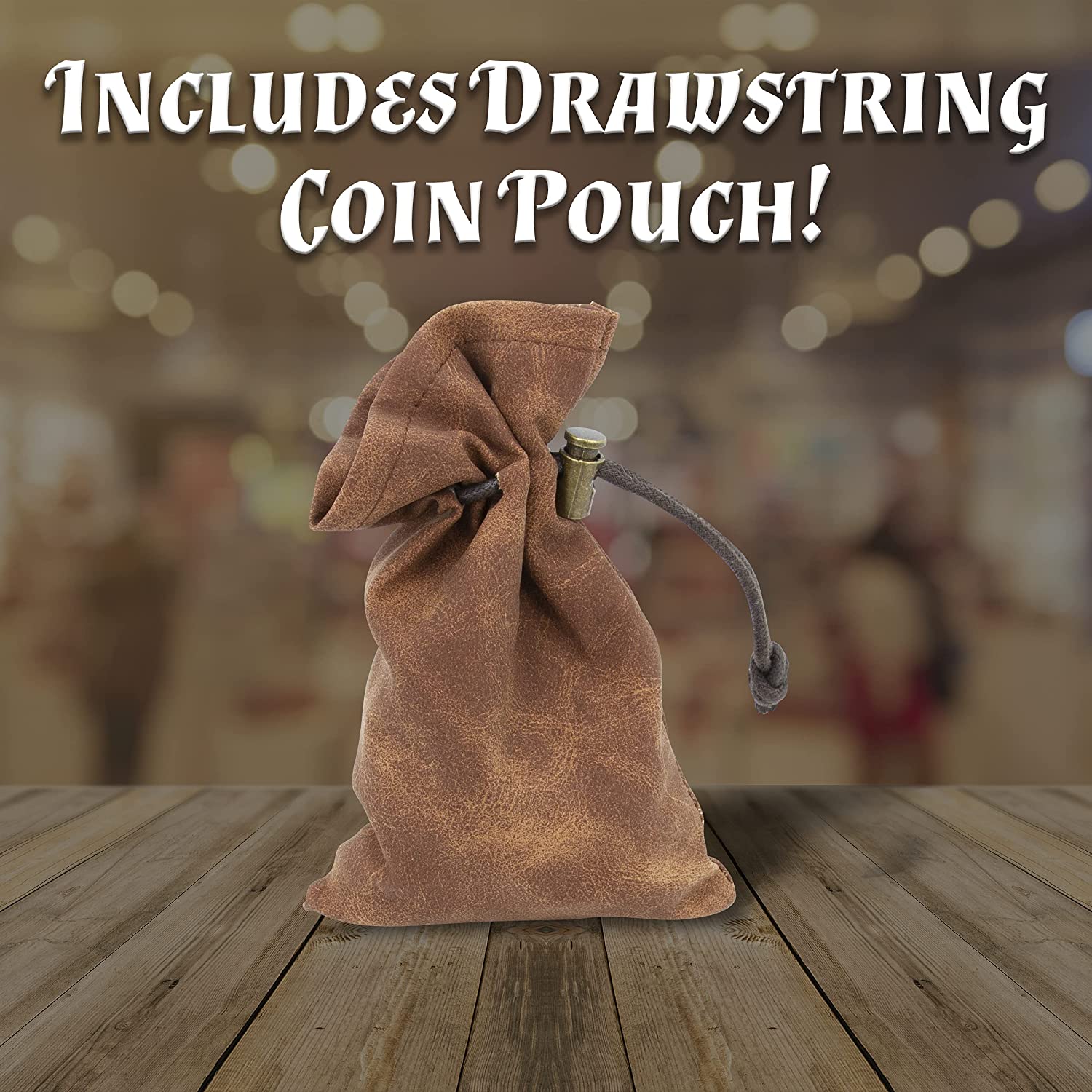 CASEMATIX 100-Piece Metal Coins Set for DND & Tabletop RPG Games - Fantasy Coins with Dragon & Sword Shield Engraving + Carrying Pouch - Perfect for Dungeons & Dragons, Pathfinder, and Board Game Accessories