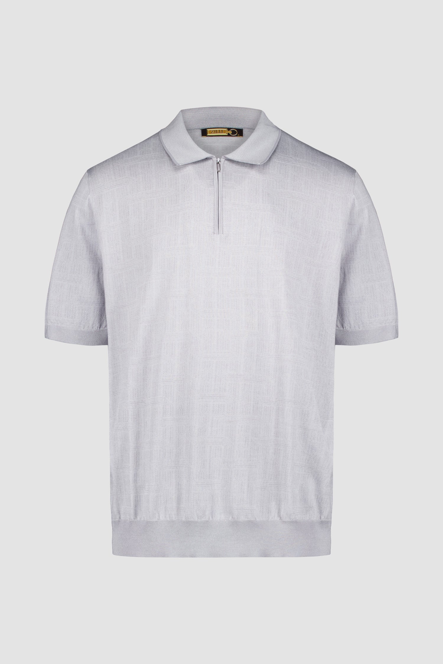 Zilli Grey Zipped Polo Shirt for Men - Stylish Casual & Business Wear - Perfect for Office, Golf & Outdoor Activities