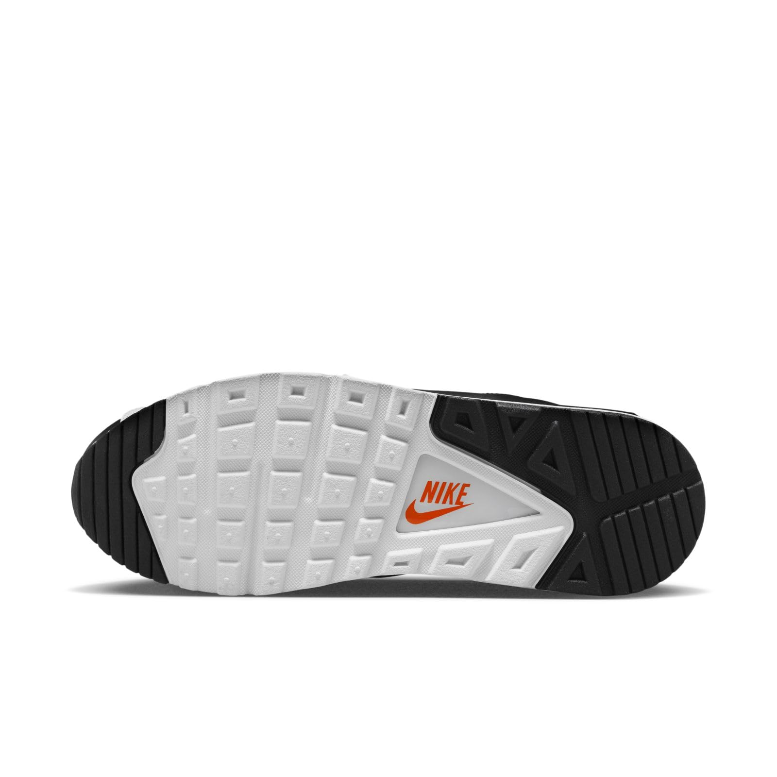 Nike Air Max Command Men's Running Shoes - Size 11.5 UK (White/Black/Max Orange) | Comfortable Athletic Sneakers for Jogging, Gym & Casual Wear