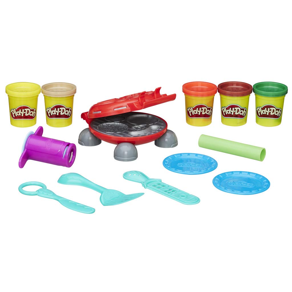 Play-Doh Kitchen Burger Party Set with 5 Modeling Clay Pots - Creative Toy for Kids Ages 3+ - Fun Pretend Play for Birthday Parties & Family Game Nights