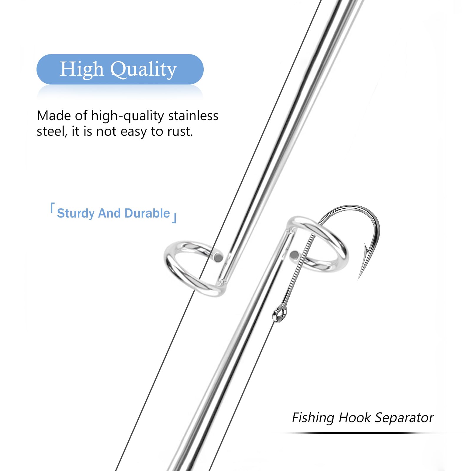 Medsuo 2-Pack Stainless Steel Fishing Hook Remover Tool - Portable Unhooking Disgorger for Lake, River & Sea Fishing - Essential Fishing Gear for Catch and Release