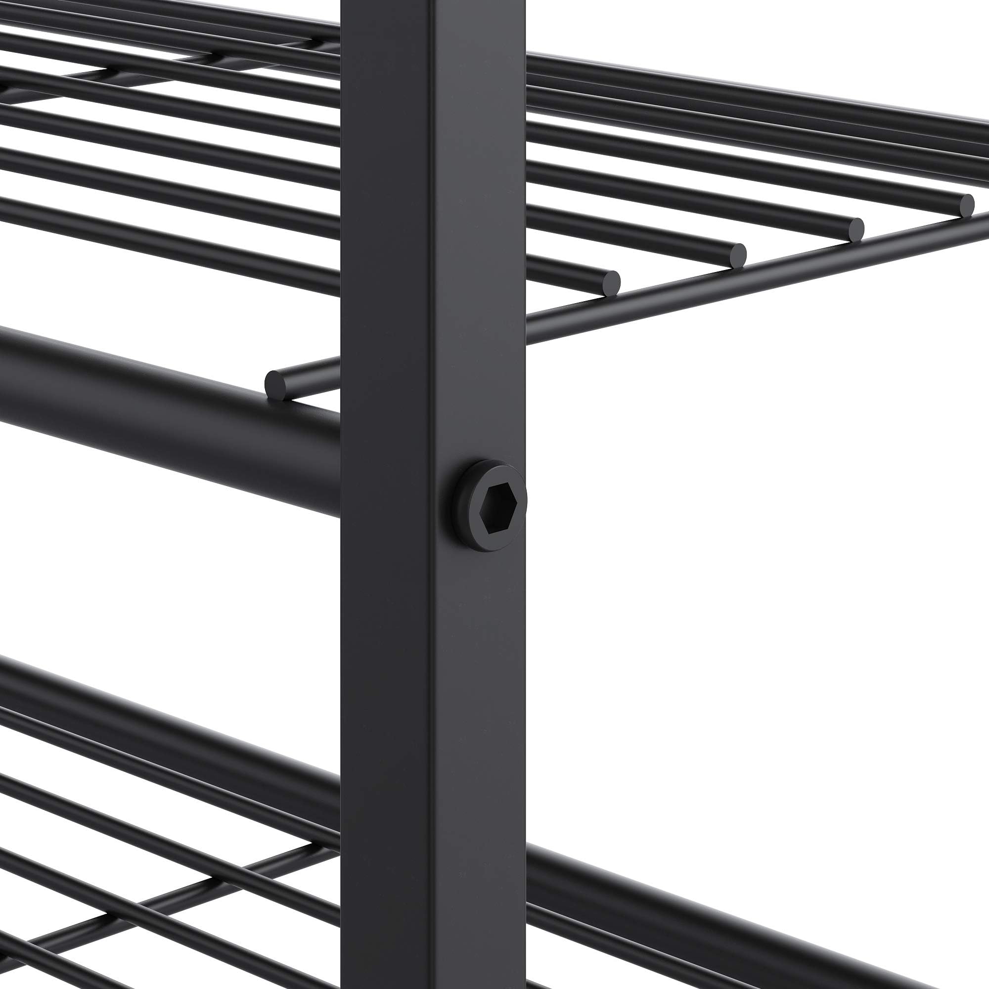 4-Tier Industrial Shoe Rack Organizer - Narrow Sturdy Metal Shoe Storage Shelf for Closet & Entryway - Rustic Brown Shoe Shelf for Boots, Sneakers & Home Organization (Perfect for Small Spaces & Apartment Living)