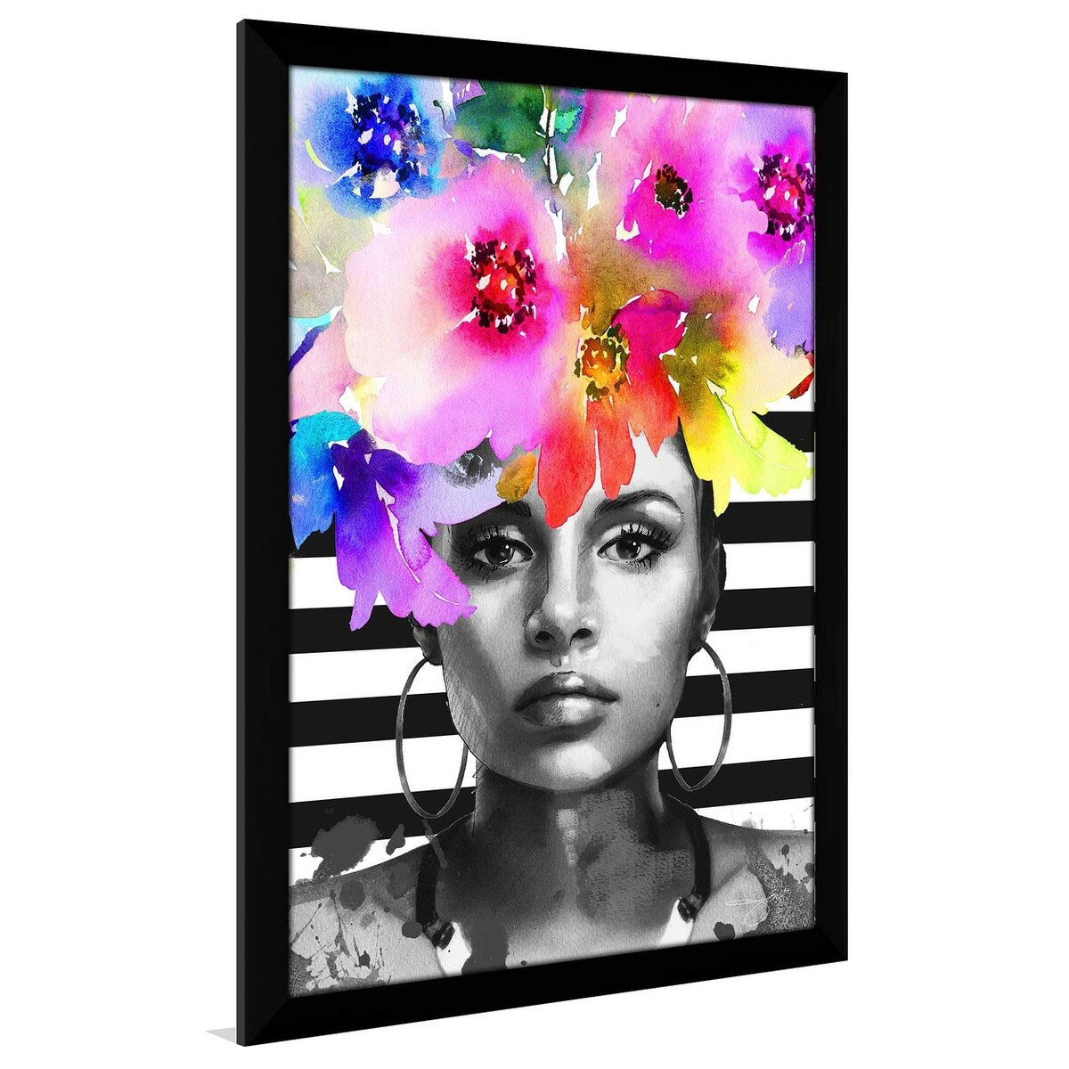 Jodi Print Afrique Model 9 Acrylic Wall Art - Modern African Home Decor for Living Room, Bedroom & Office