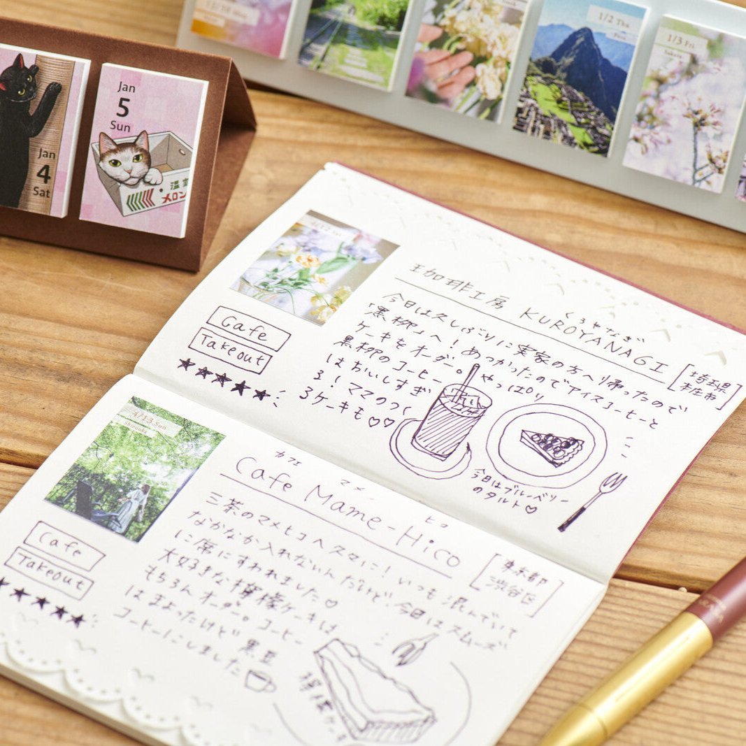 Himekuri Calendar 2025 - Japanese Aesthetic Desktop Flip Calendar | Perfect for Home, Office & Gift Giving