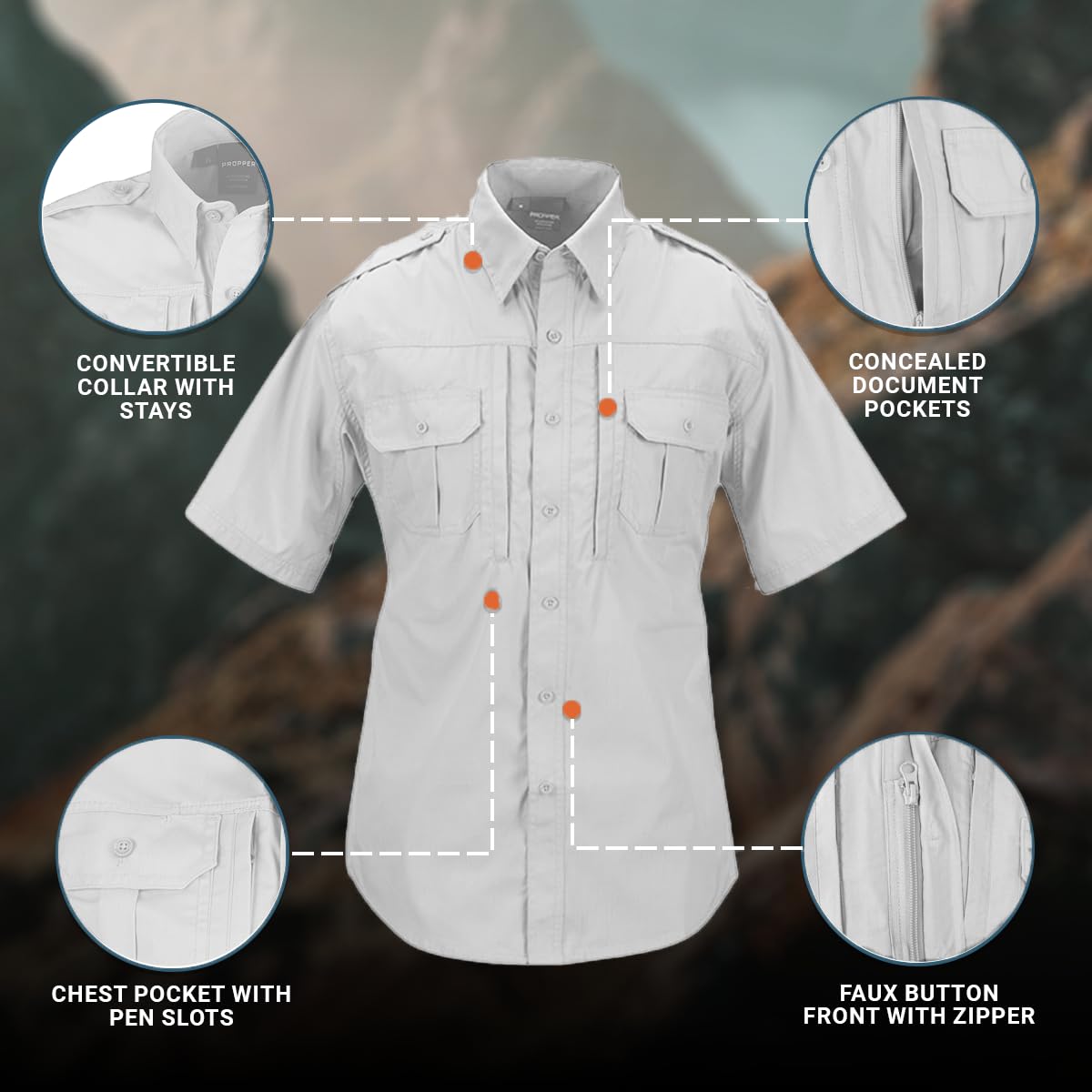 Propper Short Sleeve Tactical Shirt - Military & Outdoor Performance Shirt for Men | Durable, Moisture-Wicking & Breathable | Ideal for Hiking, Camping & Tactical Operations
