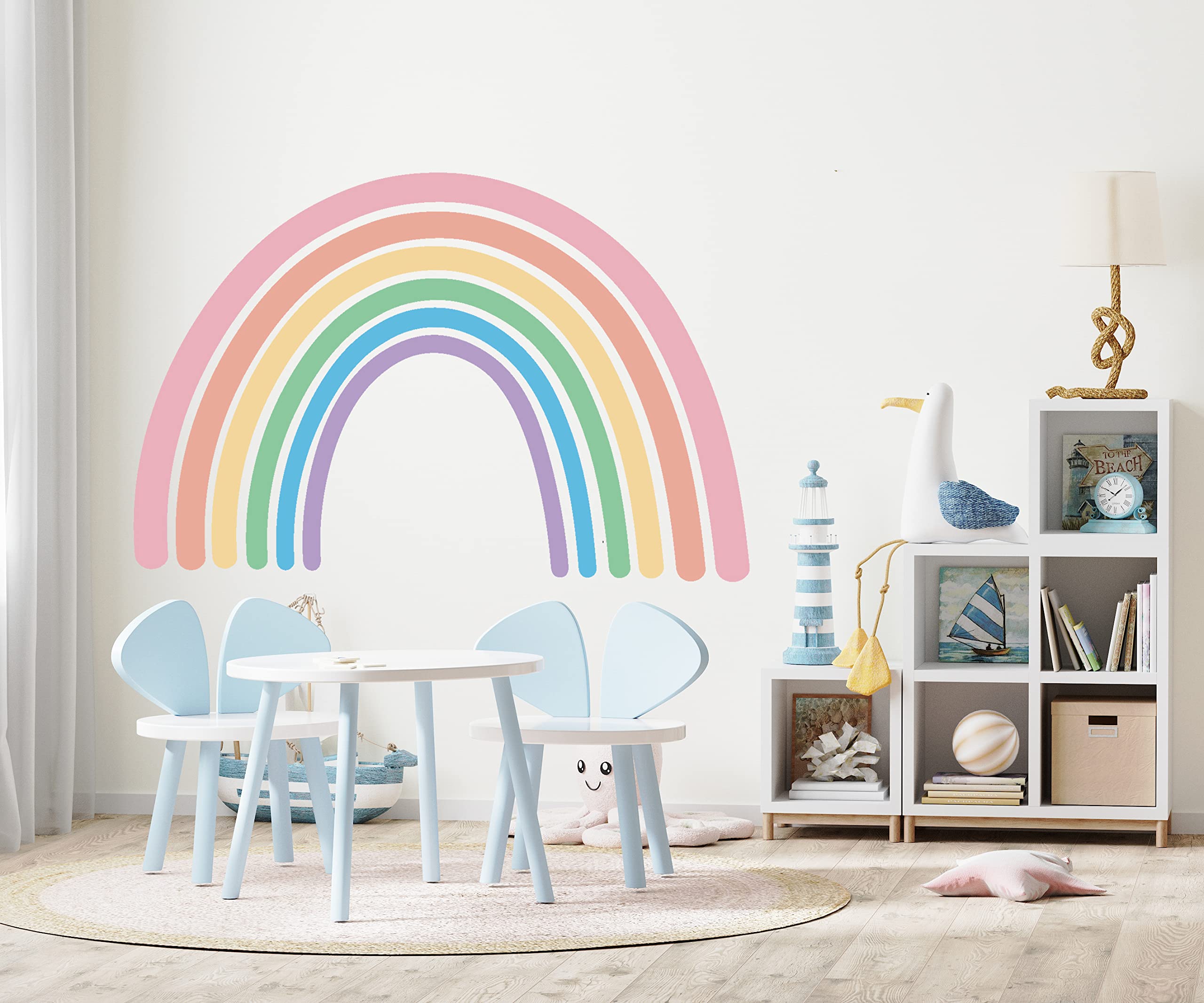 Rainbow Wall Decals for Kids Room - Peel and Stick Boho Nursery Decor - Made in Europe with 2 Year Warranty | Perfect for Baby Rooms, Playrooms & Nursery Wall Art