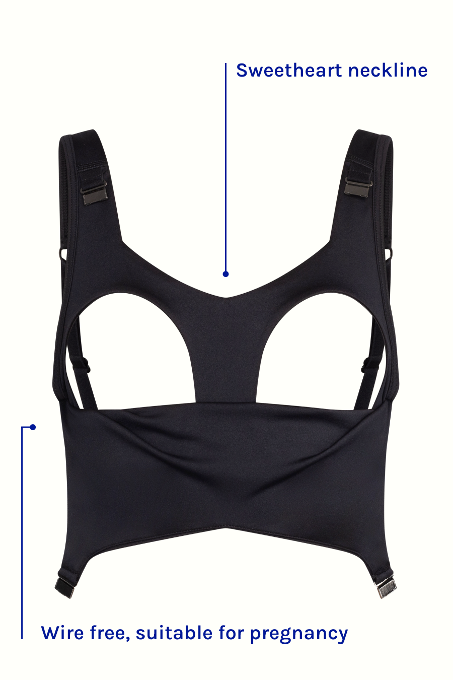 Nurture Maternity Sports Bra - Breathable Nursing Sports Bra for Pregnancy & Postpartum - Black - Perfect for Yoga, Gym Workouts & Breastfeeding Comfort