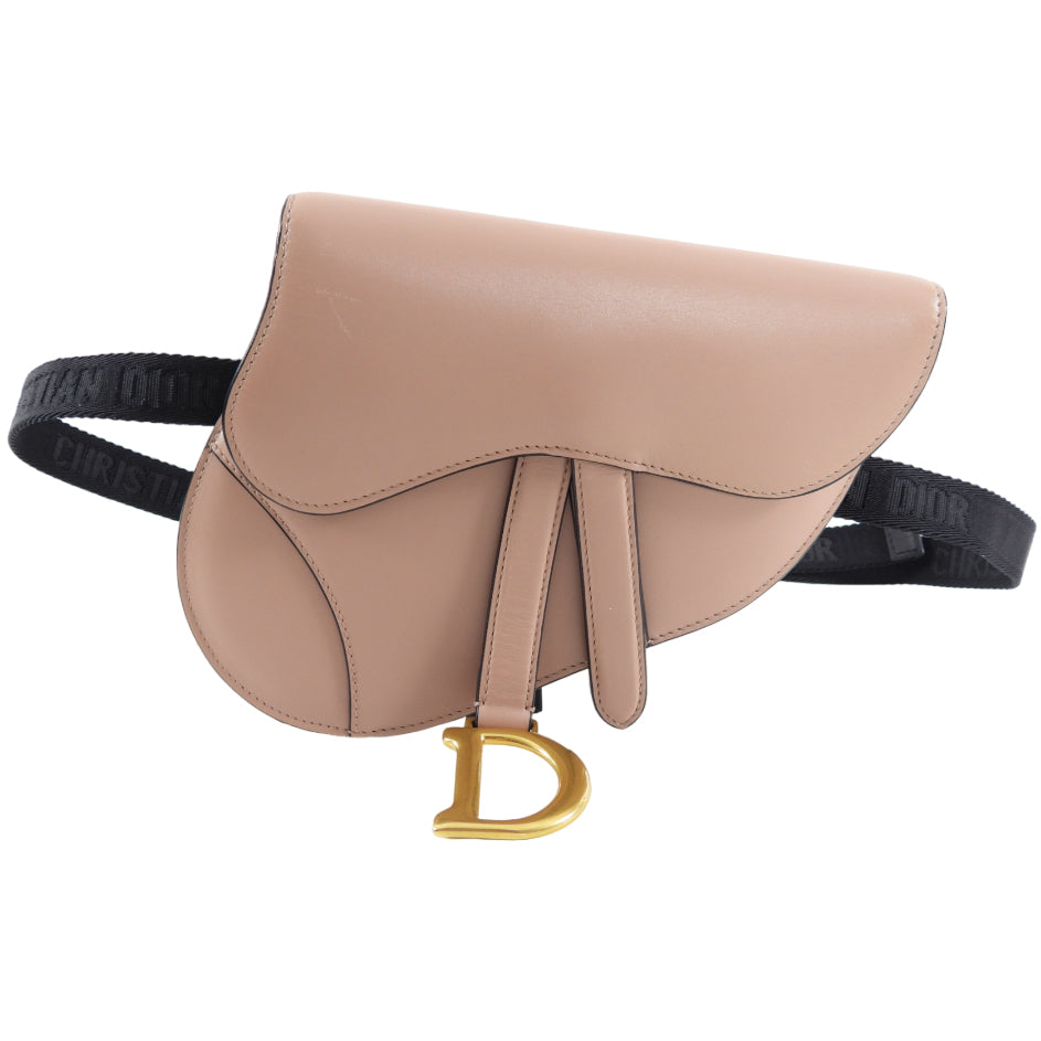 Dior Nude Leather Saddle Belt Bag - Luxury Crossbody Purse for Women | Perfect for Date Night, Parties & Everyday Use